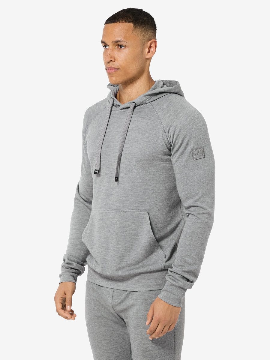 SUPER.NATURAL Hoodie für Herren, nachhaltig, Merino FAVOURITE BIO Logo Print