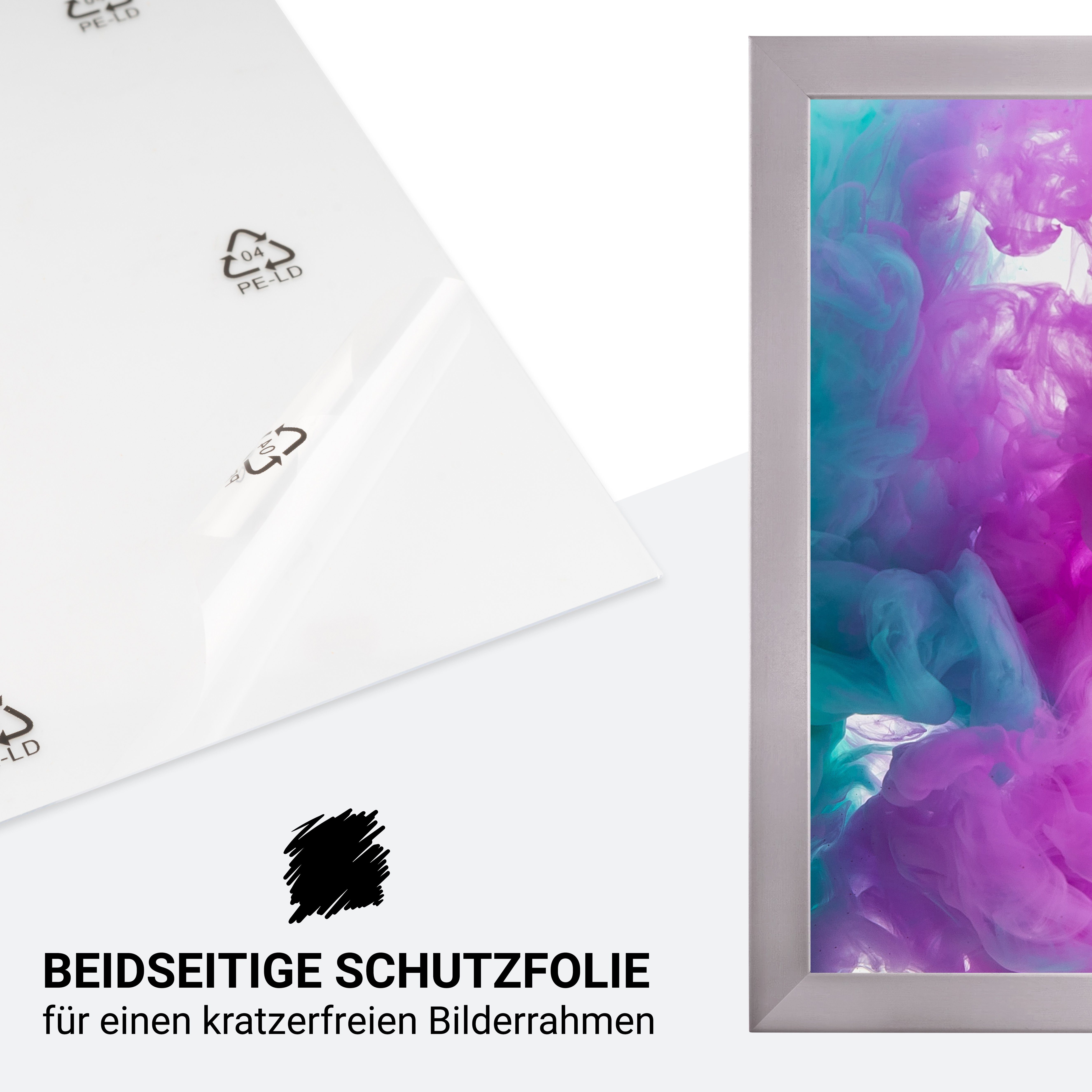 Schmal, (A4) Modern, Bilderrahmen Holz-Rahmen, Fotorahmen, Ideal für 3er Bilder-Foto, 3 für CABBEL Urkunden, Bilder Fotogalerie, Silber, Acrylglas, Bilderrahmen Lifestyle Collagen, 21x30 Portraits, MDF Set in Wanddeko, (Spar-Set),