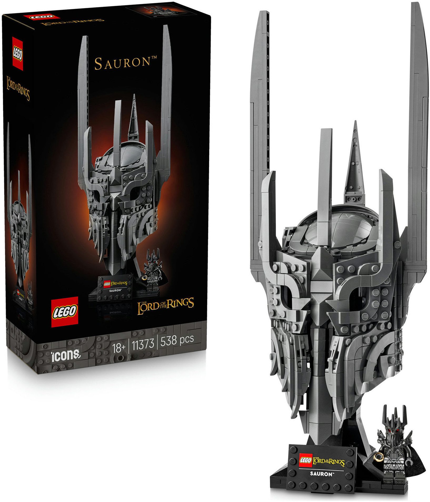 LEGO® Der Herr der Ringe: Saurons Helm (11373), LEGO Icons Konstruktionsspielsteine, (538 St)