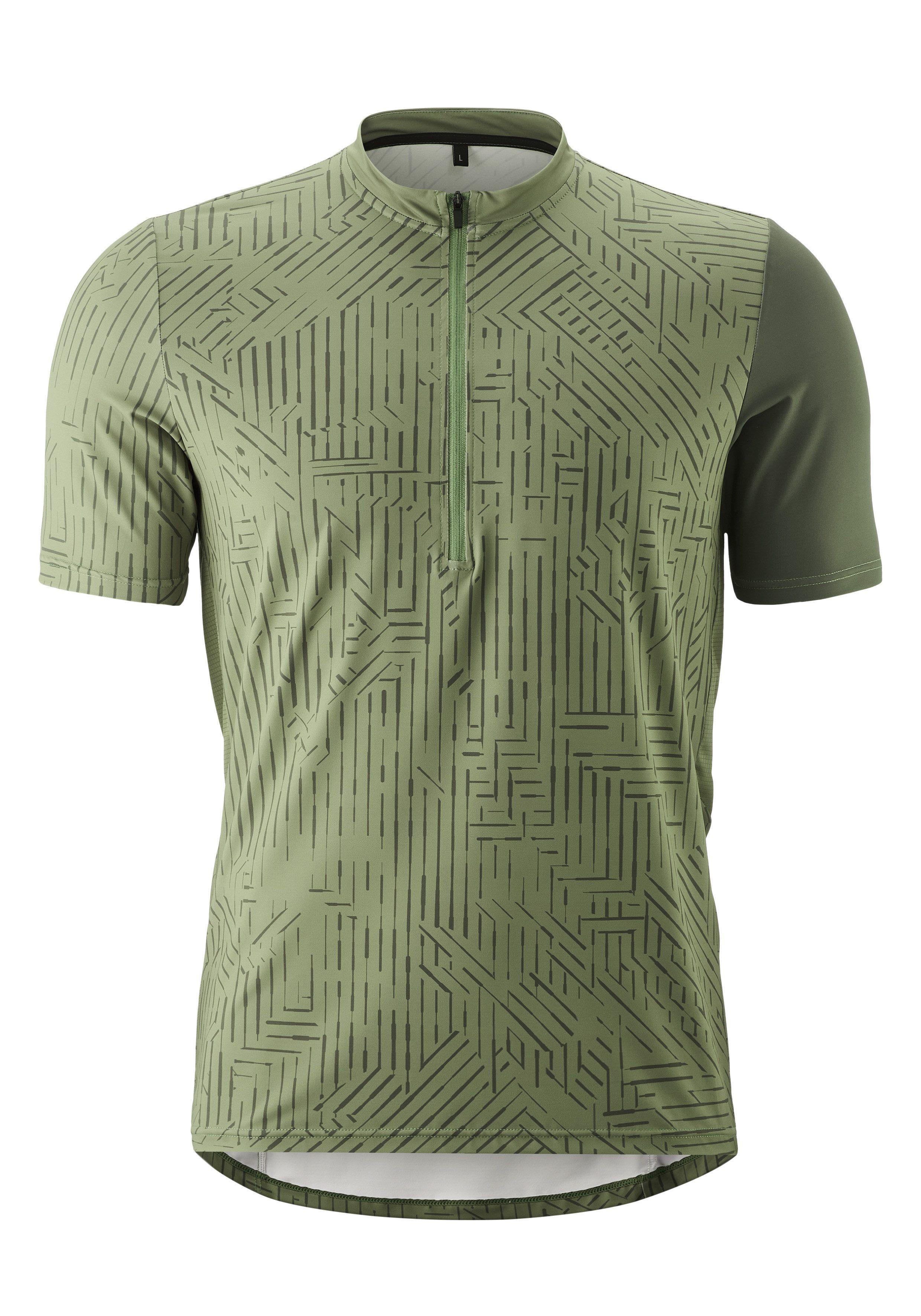 Gonso Radtrikot Adventure Jersey Halfzip M Herren Fahrradtrikot kurzarm, Rückentasche mit RV, Quick-Dry, Slim Fit