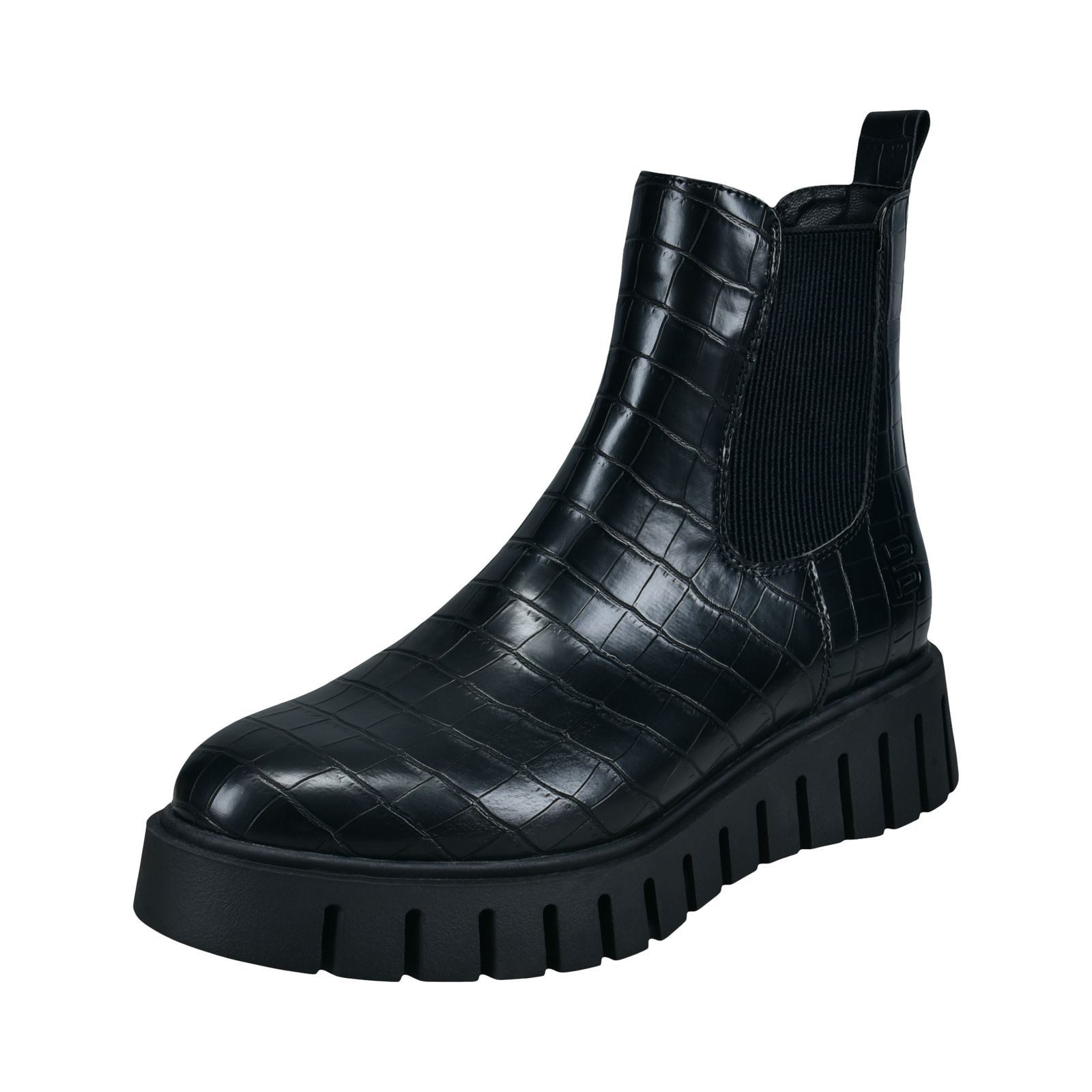 BAGATT TT.BAGATT Damen Chelsea Boots D31-AO132-5800-1083 black reptile print Stiefelette