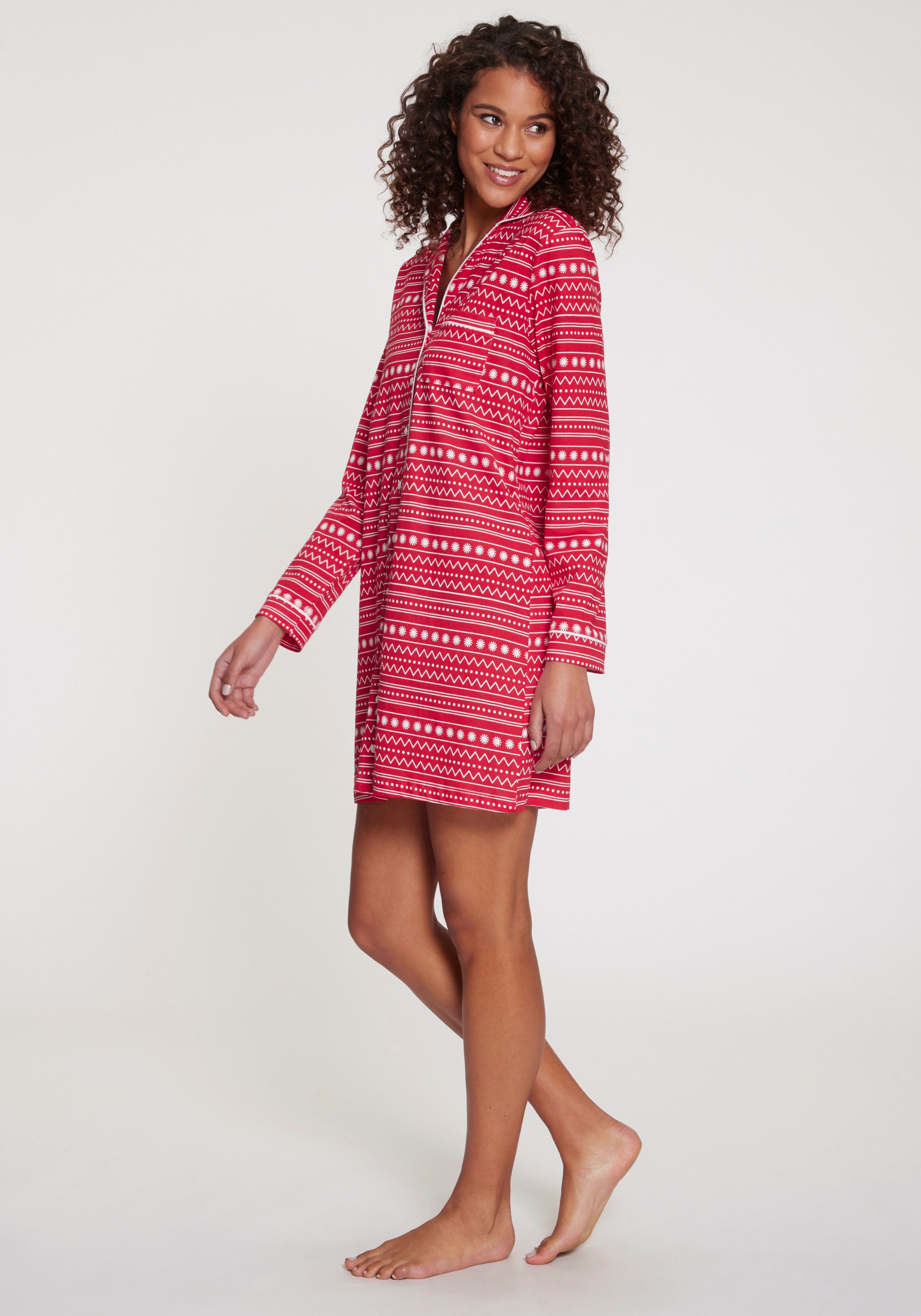 LASCANA Nachthemd (1-tlg) mit Allover-Print günstig online kaufen