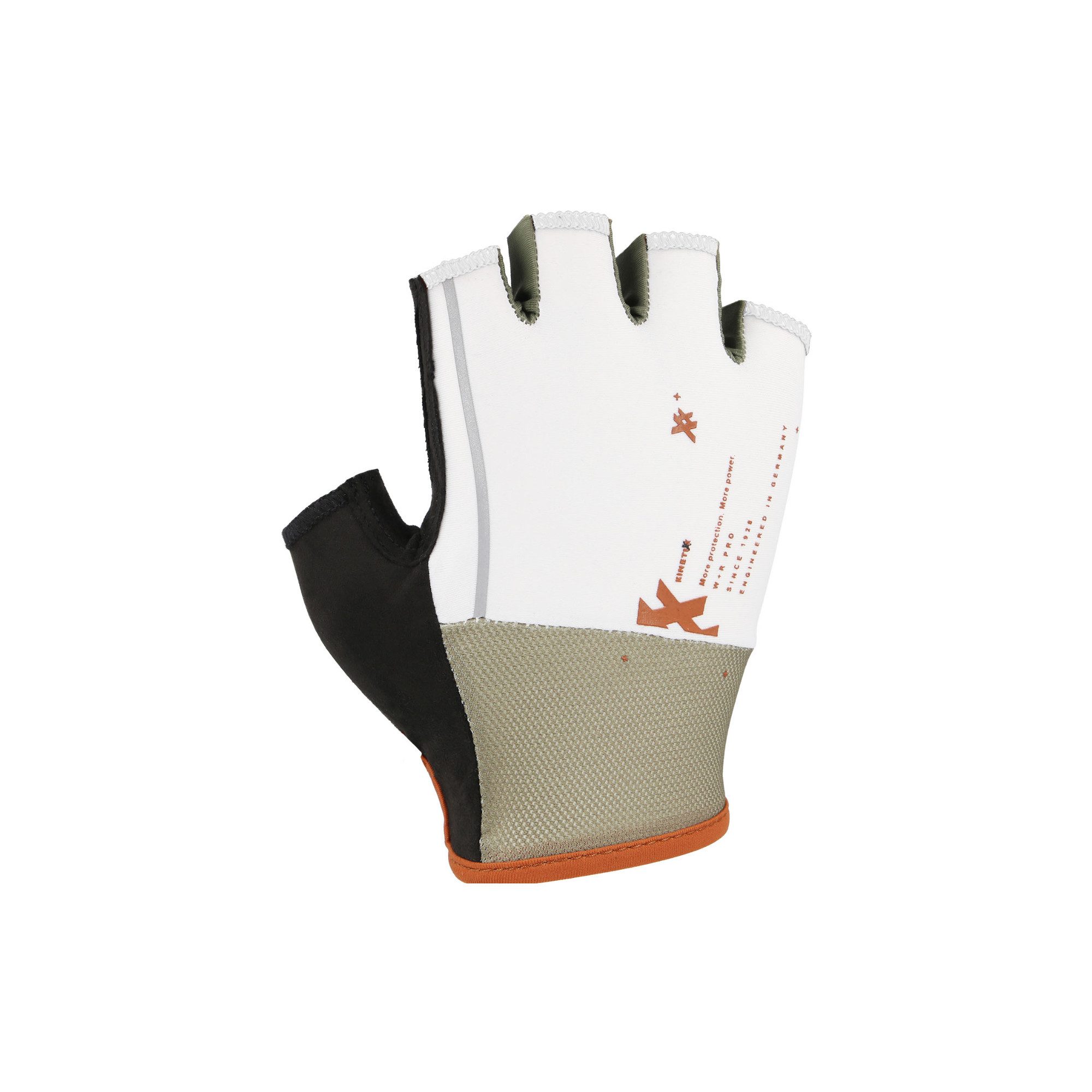 Kinetixx Fahrradhandschuhe KinetiXx Lahja C2G, Unisex Radhandschuh nachhaltig & taktil (Im grau und olive) Grip, Atmungsaktiv, Elastisch, Nachhaltig, Reflektierend