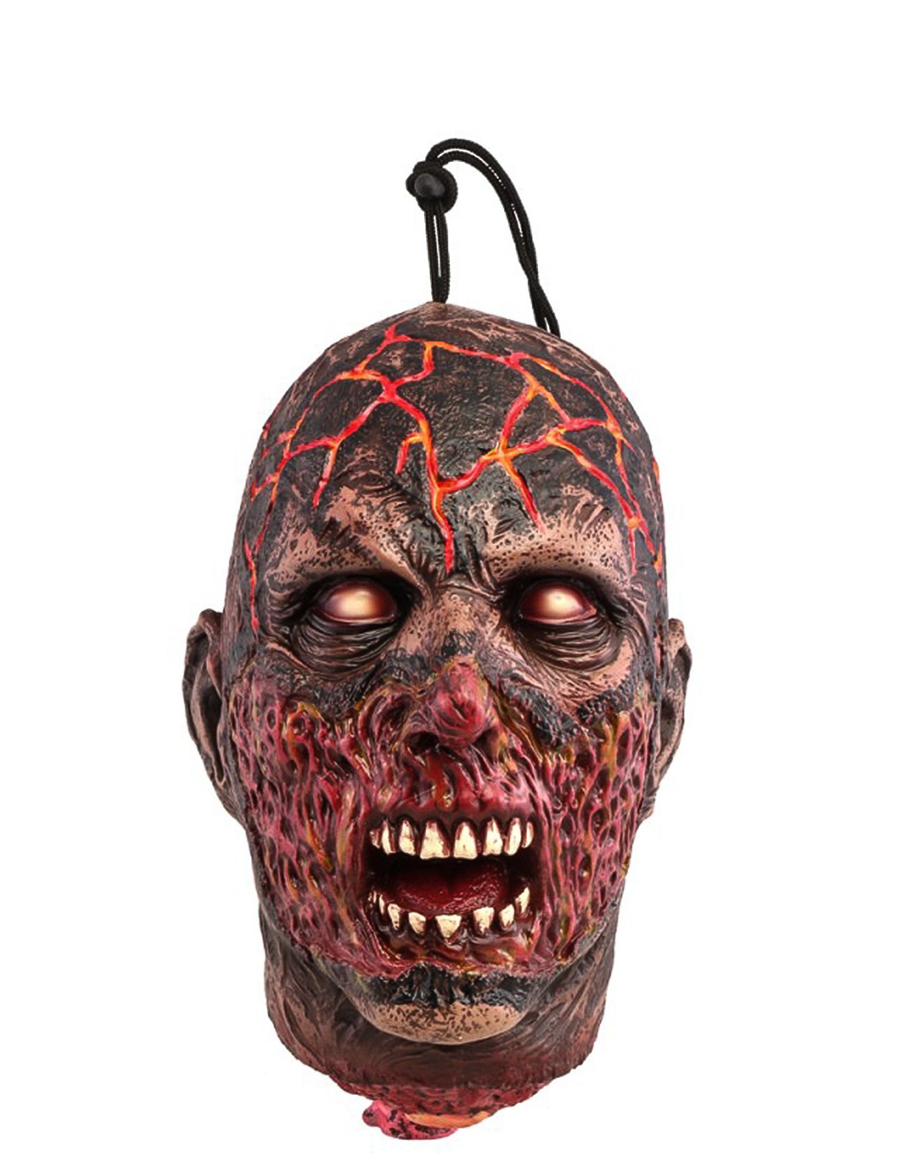 CHAKS Monster-Kostüm Zombie-Kopf zum Aufhängen, 30 cm