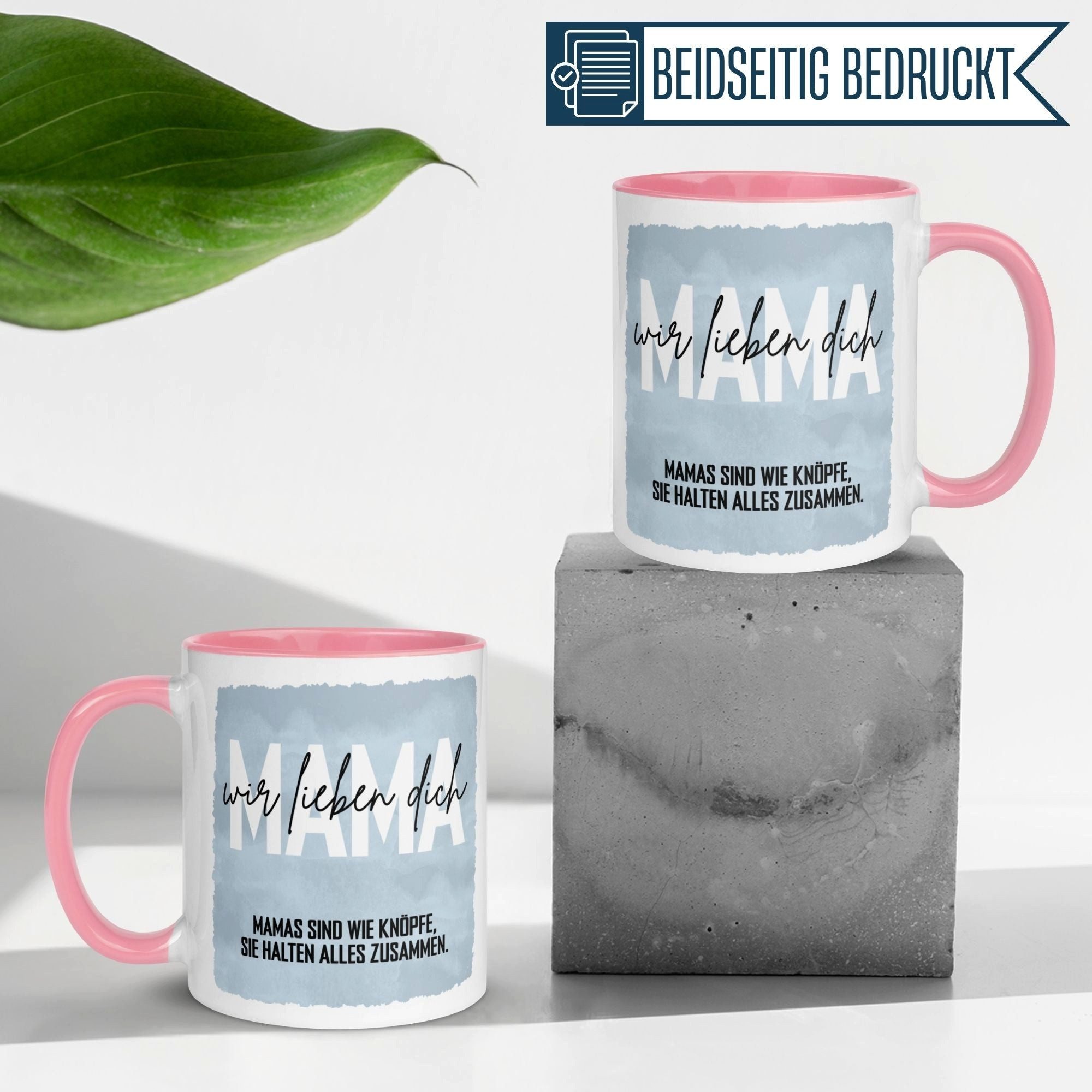 Momentals Tasse Mama – „Wir lieben Dich“ – Beste Mama Geschenk Becher zum Geburtstag, Gratis Versand · Links-&Rechtshänder · Spülmaschinenfest