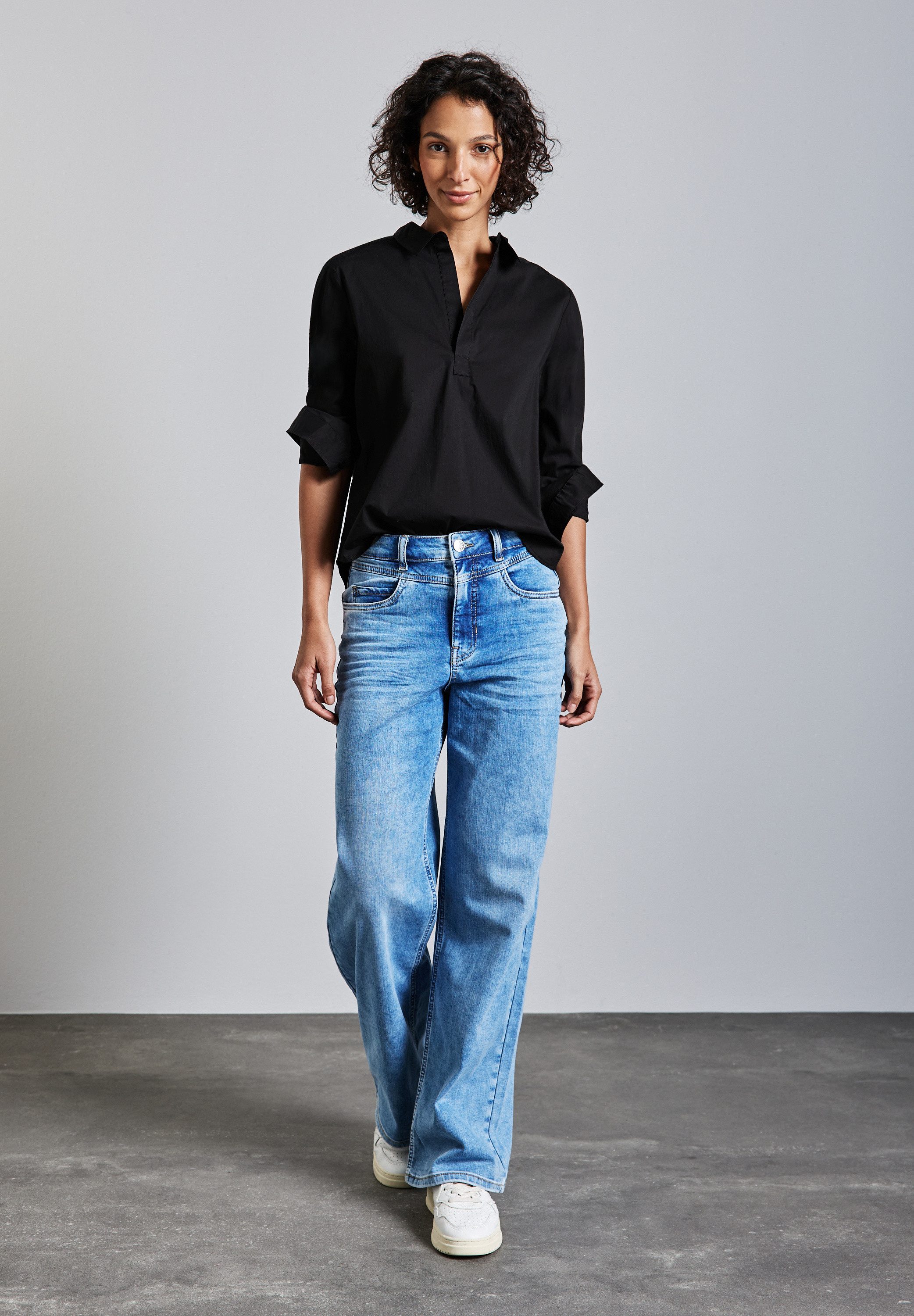 STREET ONE Langarmbluse im soften Baumwoll-Mix