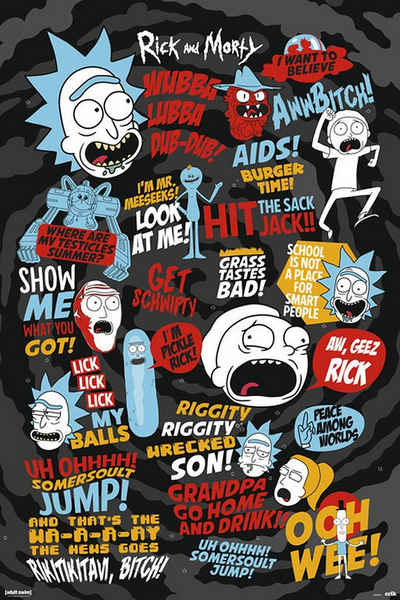 Grupo Erik Poster Rick and Morty Poster Quotes 3 61 x 91,5 cm