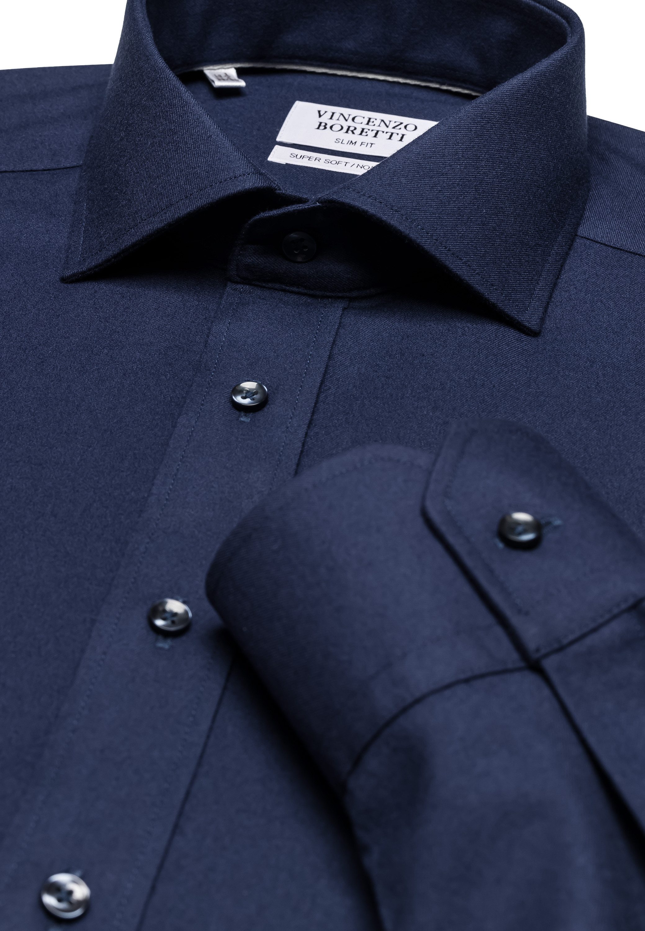 Vincenzo Boretti Businesshemd tailliert bügelfrei soft günstig online kaufen