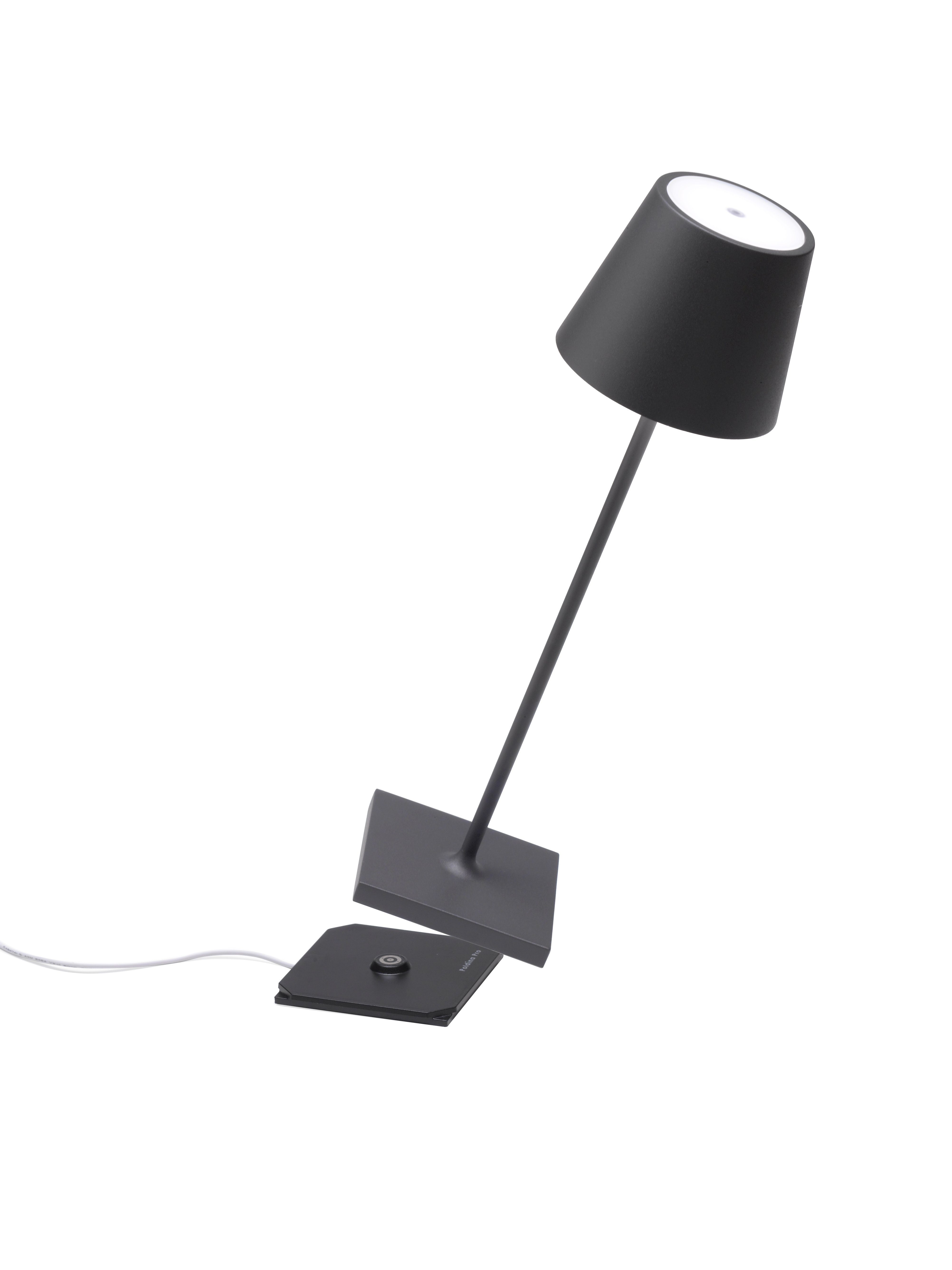 Zafferano LED Tischleuchte Poldina Pro - Kabellose, Dimmbare LED-Tischlampe aus Aluminium