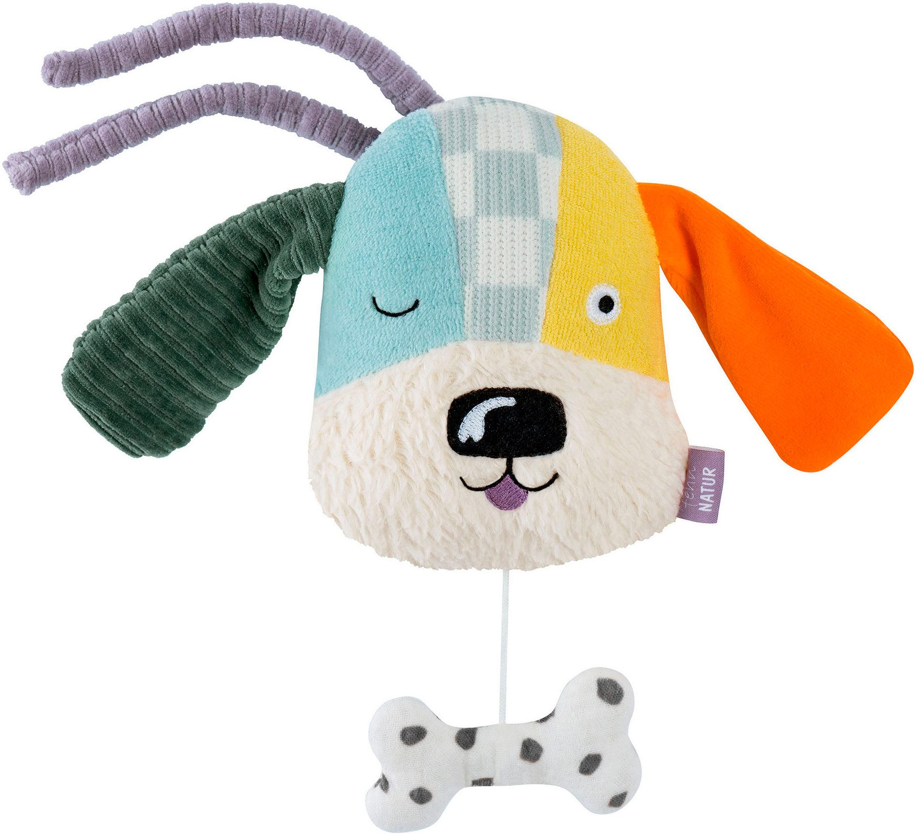 Fehn Spieluhr Hund NATUR, Enthält Bio-Baumwolle