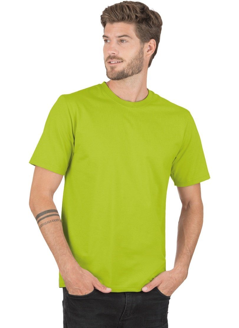 Trigema T-Shirt TRIGEMA T-Shirt DELUXE Baumwolle lemon