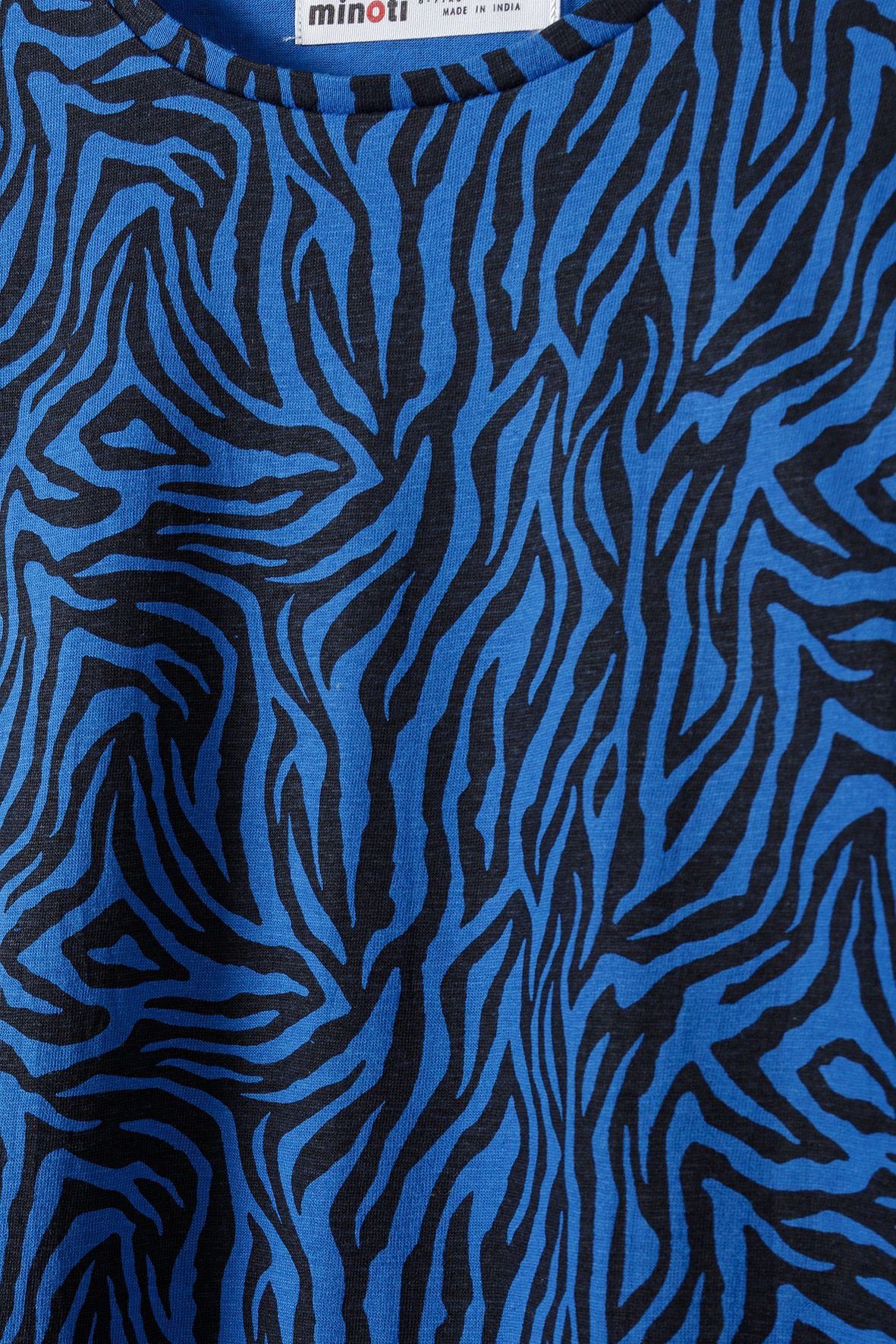 (3y-14y) mit Langarmkleid Print Königsblau Jerseykleid MINOTI
