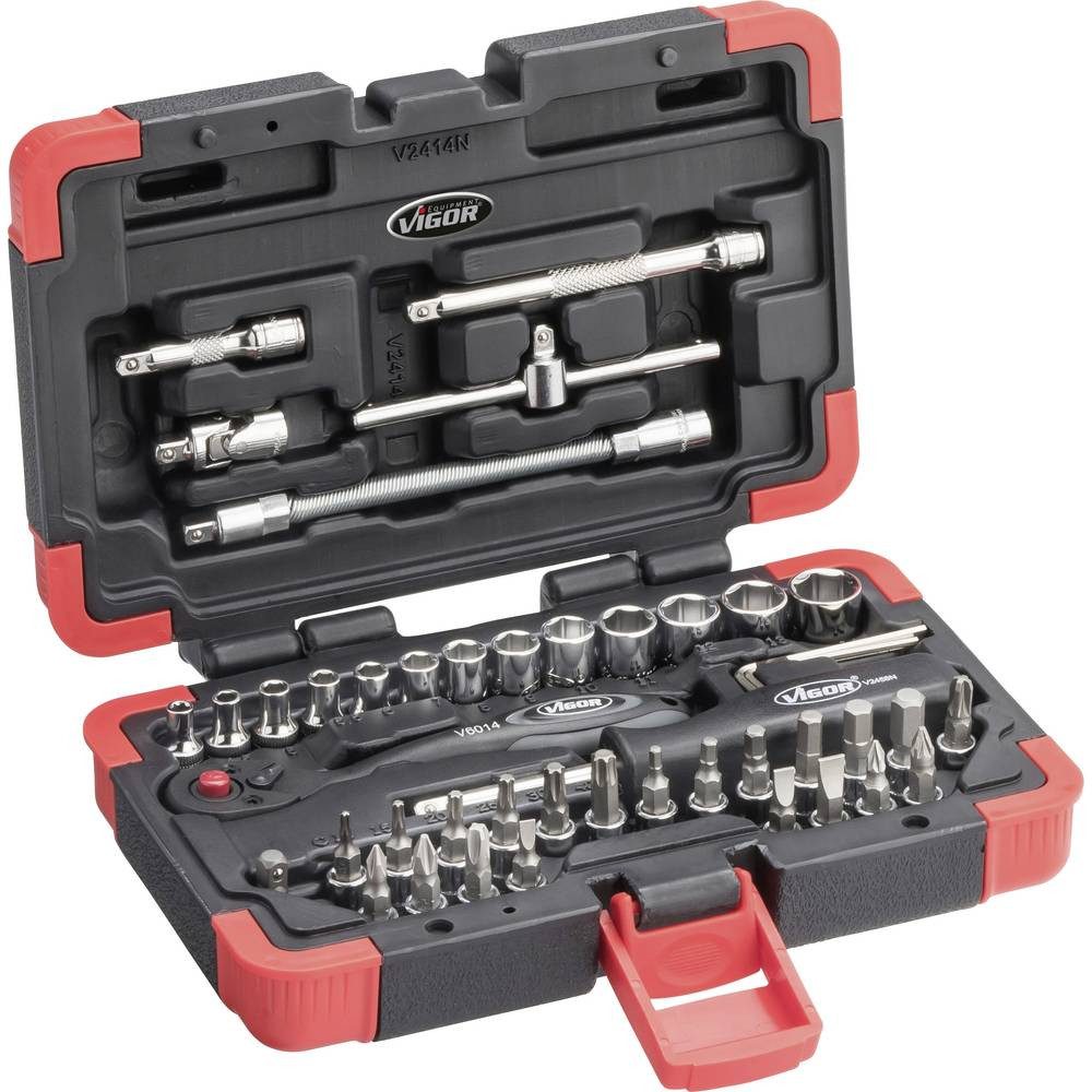Steckschlüssel Steckschlüssel-Satz 6.3 mm (1/4) 46tlg