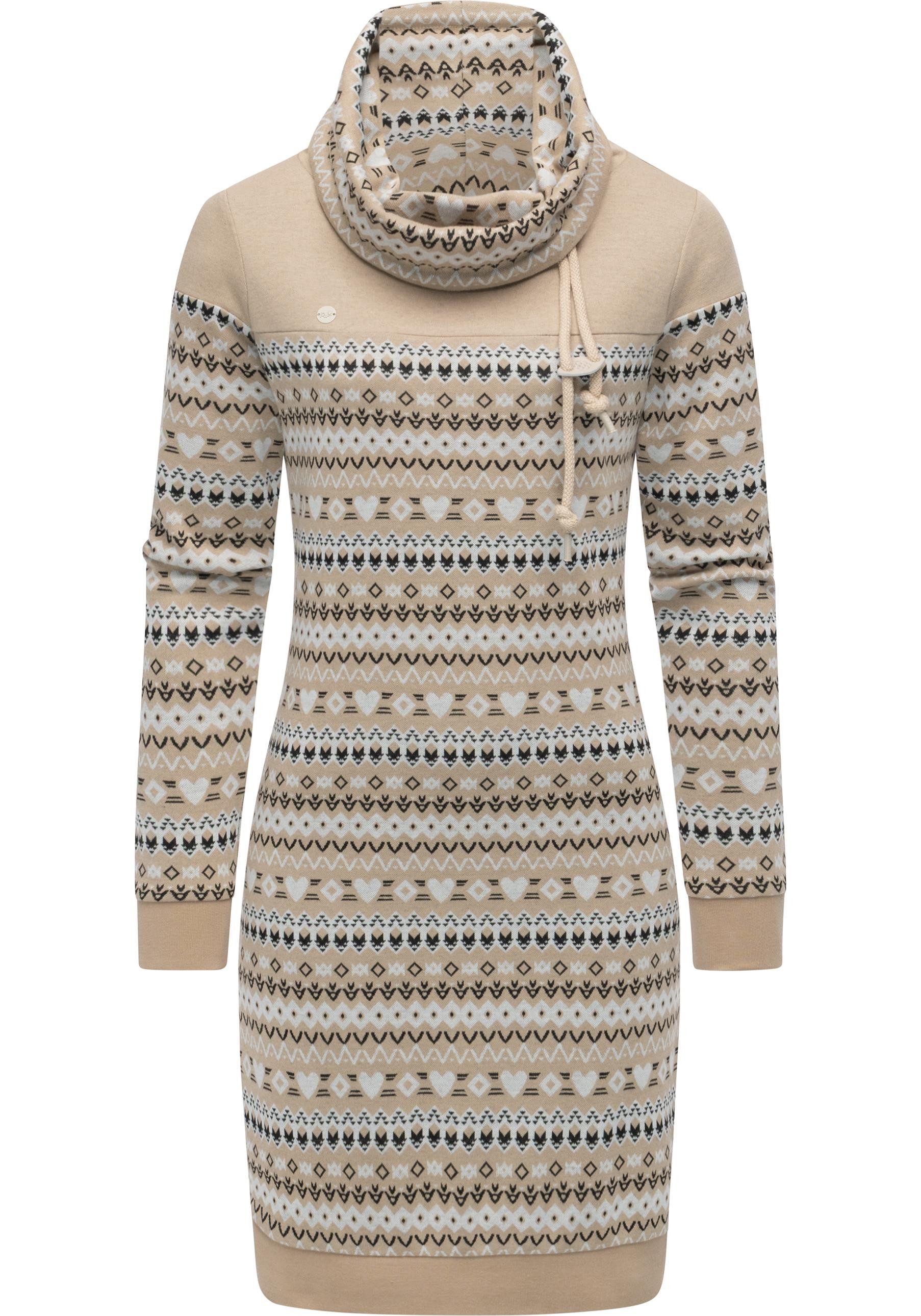 Ragwear Sweatkleid Chlloe Jacquard YOUMODO stylisches Langarmkleid mit vers günstig online kaufen