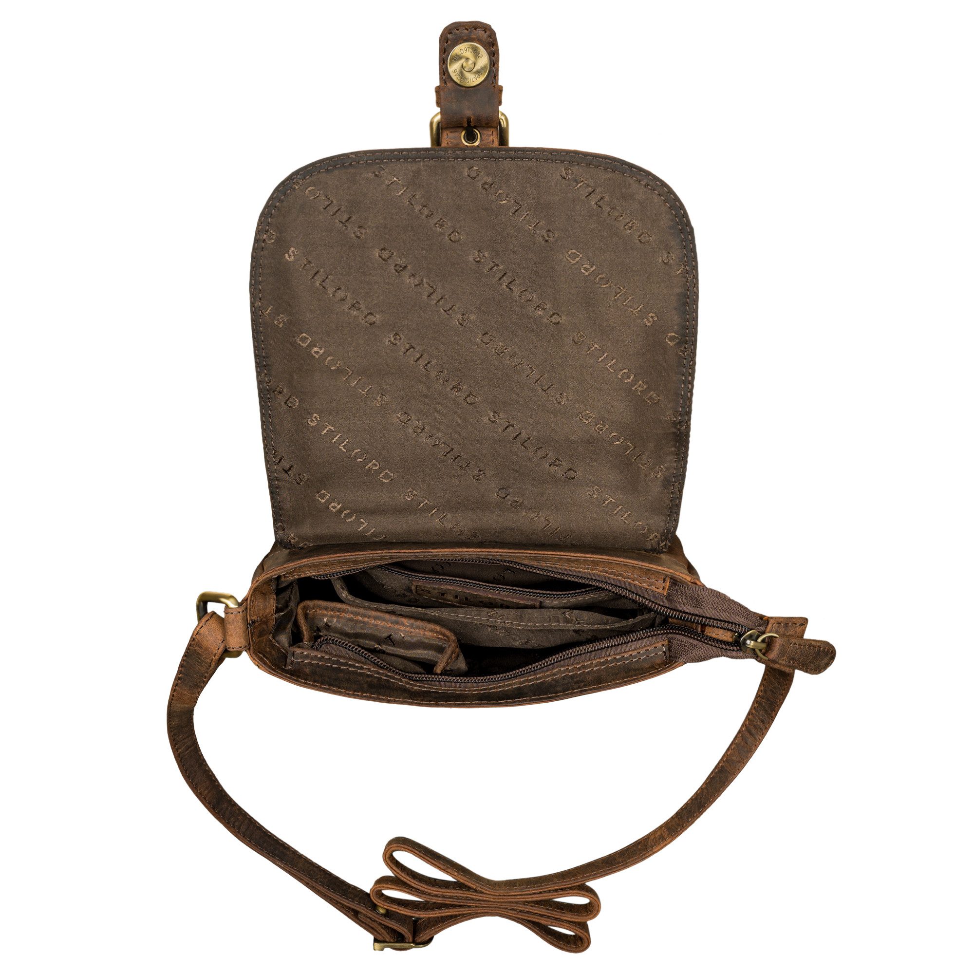 STILORD Handtasche "Iris" Leder Handtasche Damen klein Echtleder Umhängetaschen Frauen