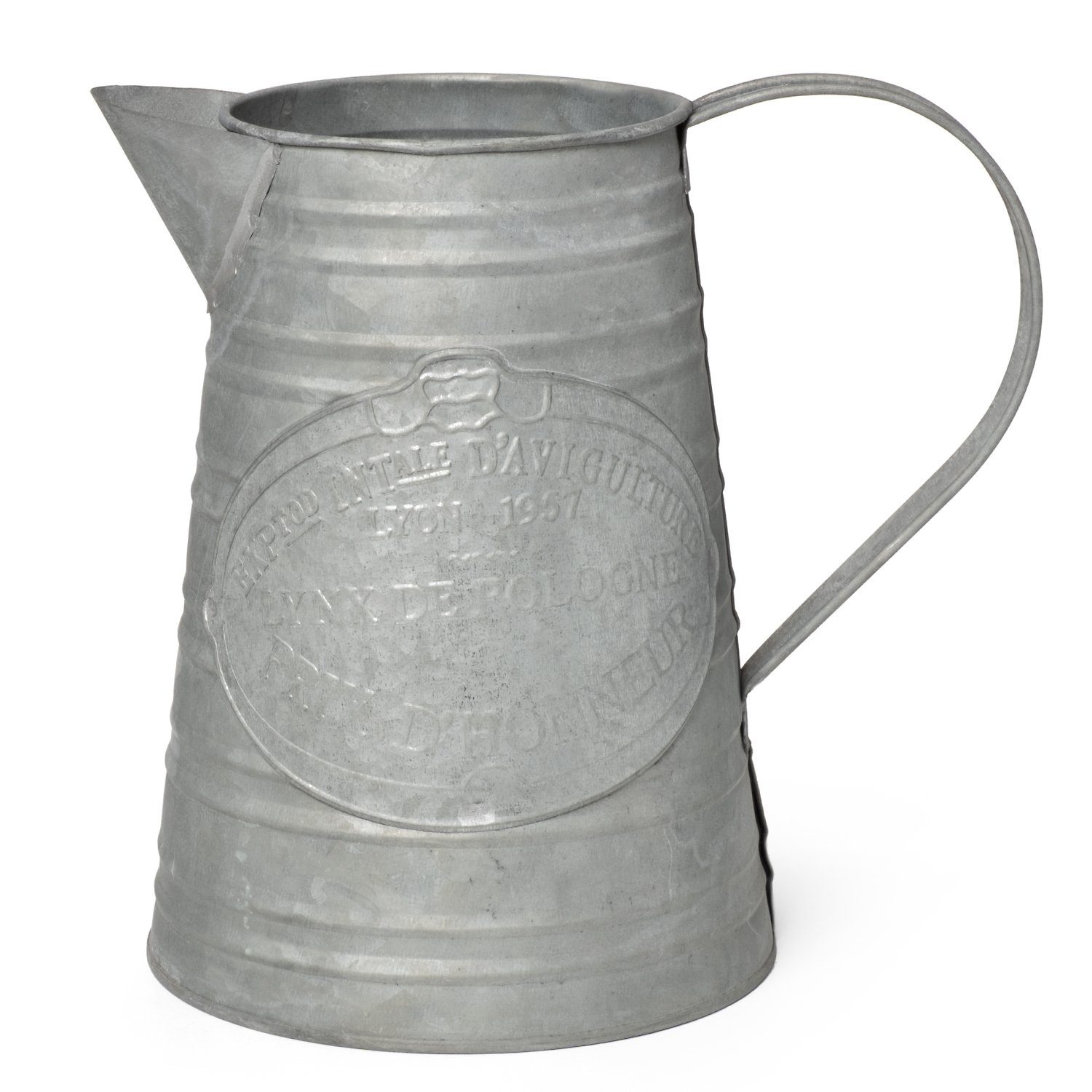 Gießkanne Silber mit Schild