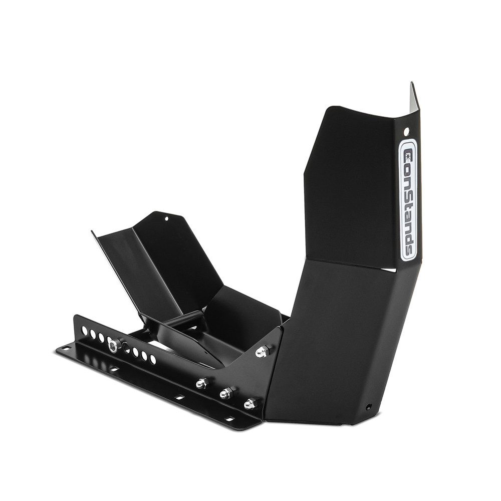 ConStands Motorradheber Easy Transport Fix - Motorrad Wippe Schwarz für Anhänger Vorderrad Tr