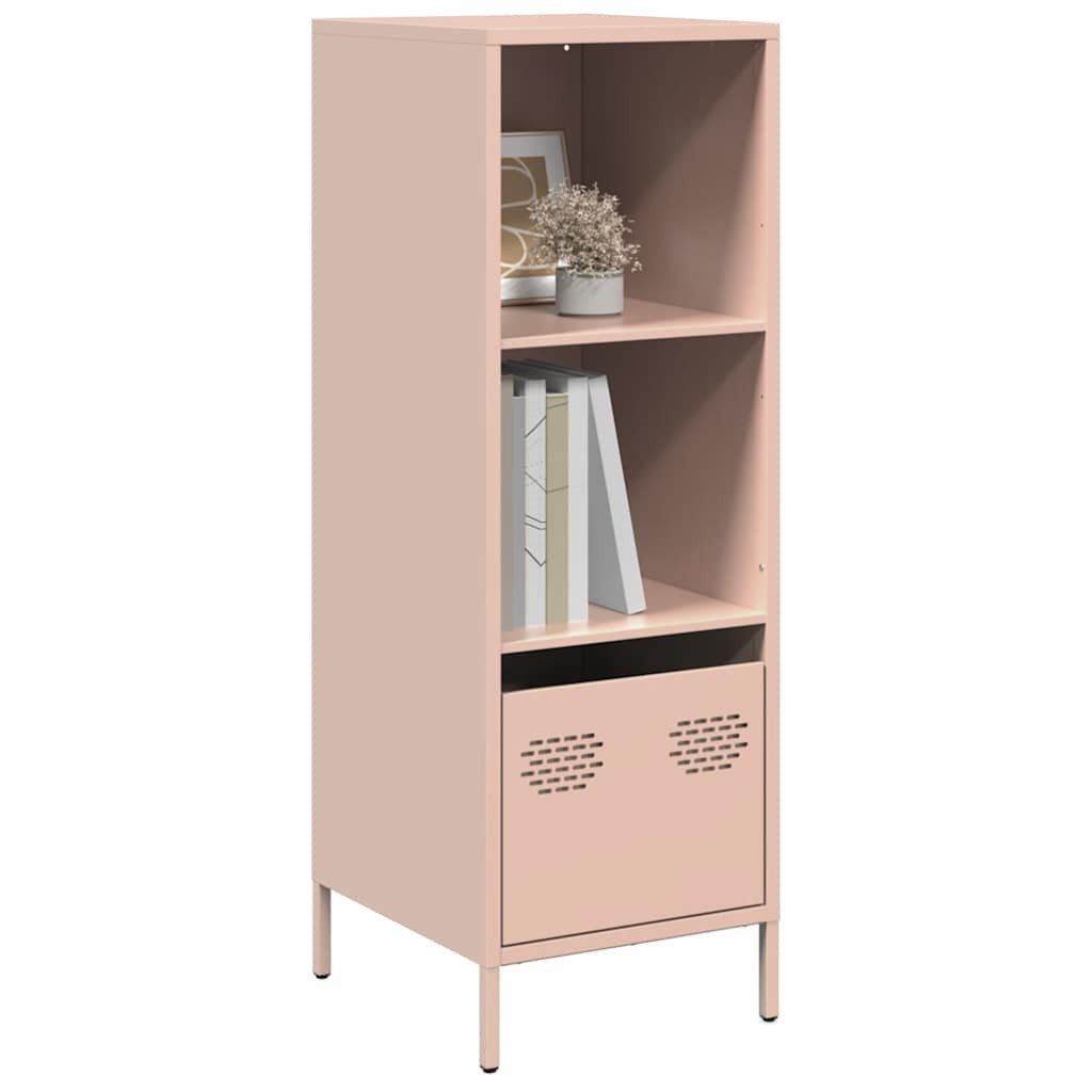 furnicato Highboard 35 x 39 x 103,5 cm Rosa (1 St), Stabiler Metallschrank mit Schublade und Fächern für dein Büro