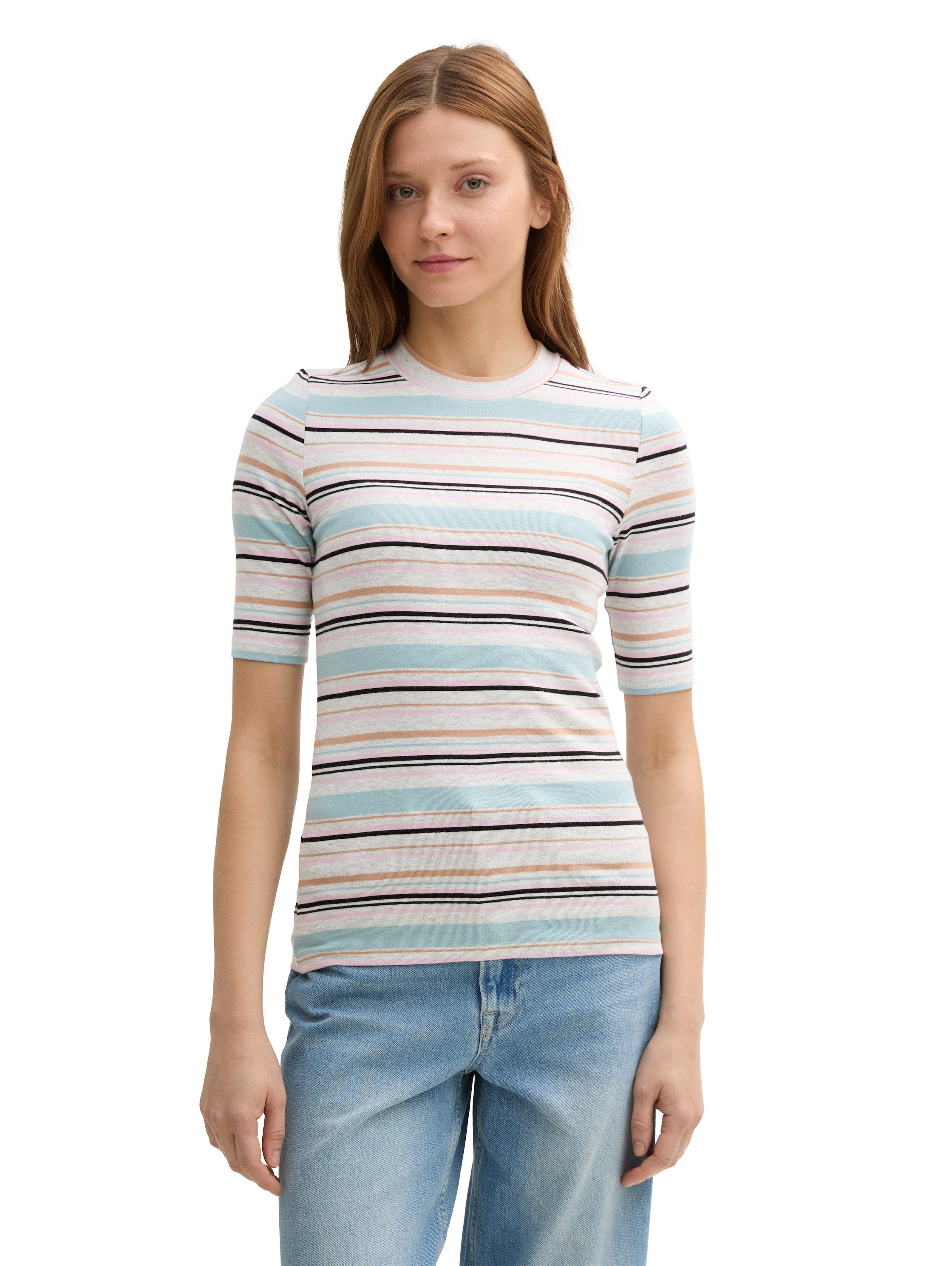 TOM TAILOR Denim T-Shirt mit Streifen günstig online kaufen