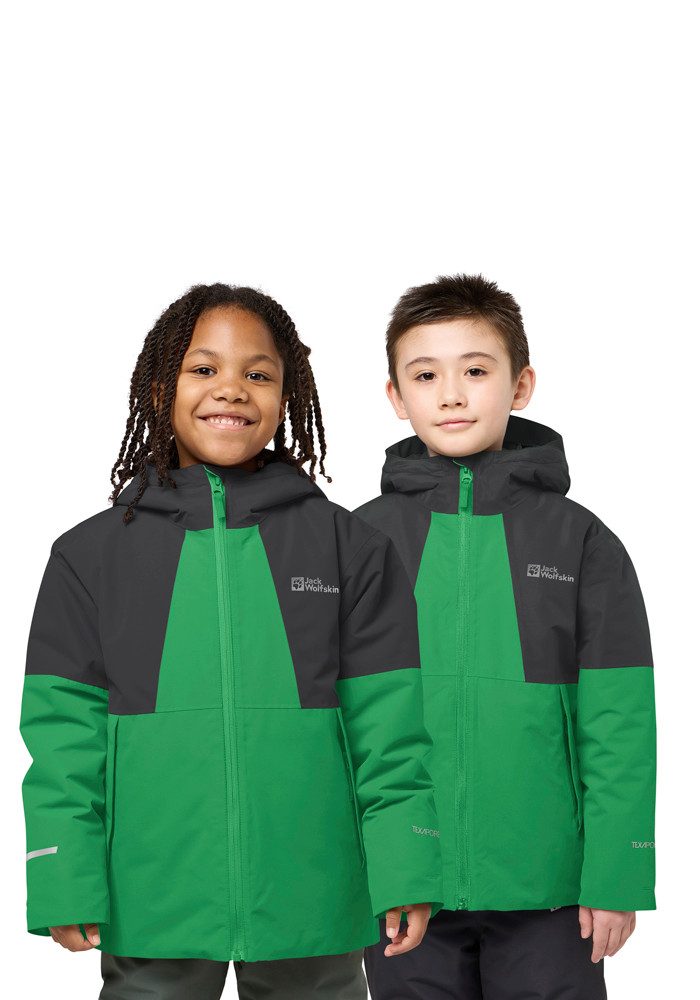 Jack Wolfskin Funktionsjacke TERRAVIEW 2L JKT M fest verbundene Kapuze, 2 Eingrifftaschen, 1 Innentasche