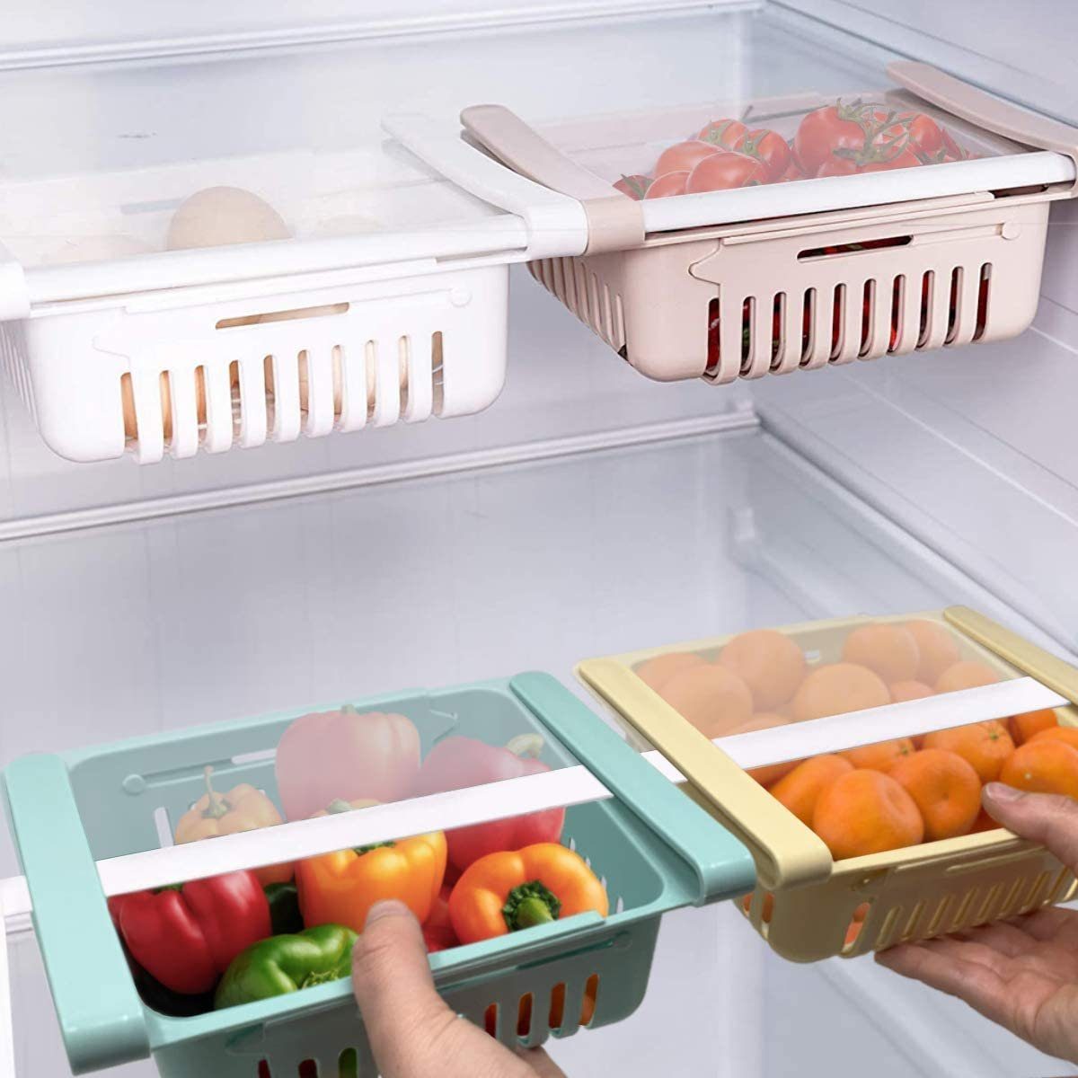 Thumbnail - JOEJI’S KITCHEN Aufbewahrungsbox Kühlschrankschubladen als Kühlschrank-Organizer Aufbewahrungsbox (4 St)