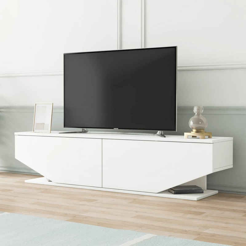 DEMA Home TV-Schrank Ares Weiß 160cm x 32cm x 37cm