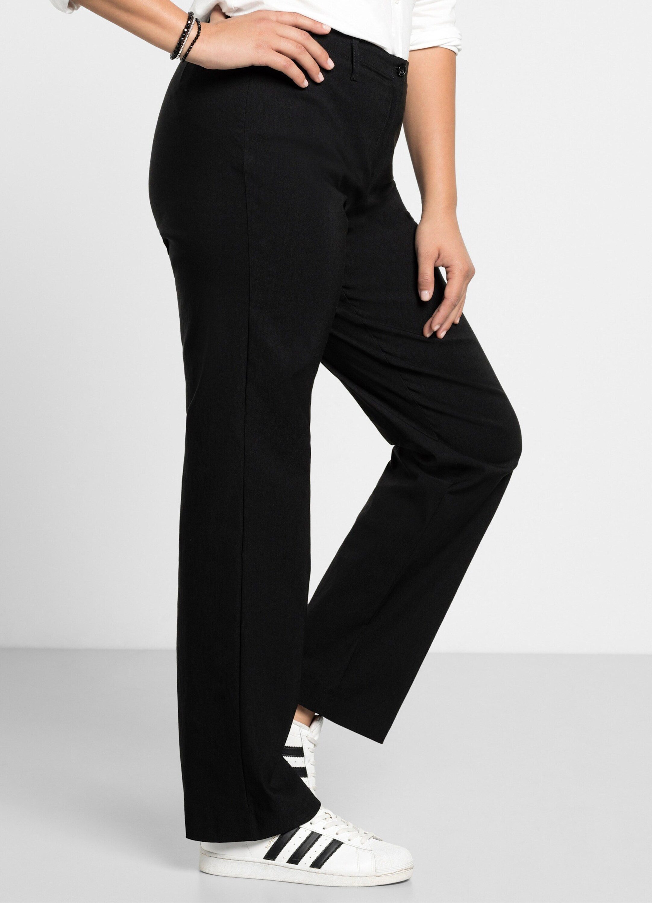 Sheego Jerseyhose Stretch-Hose normal mit schmalem Bund