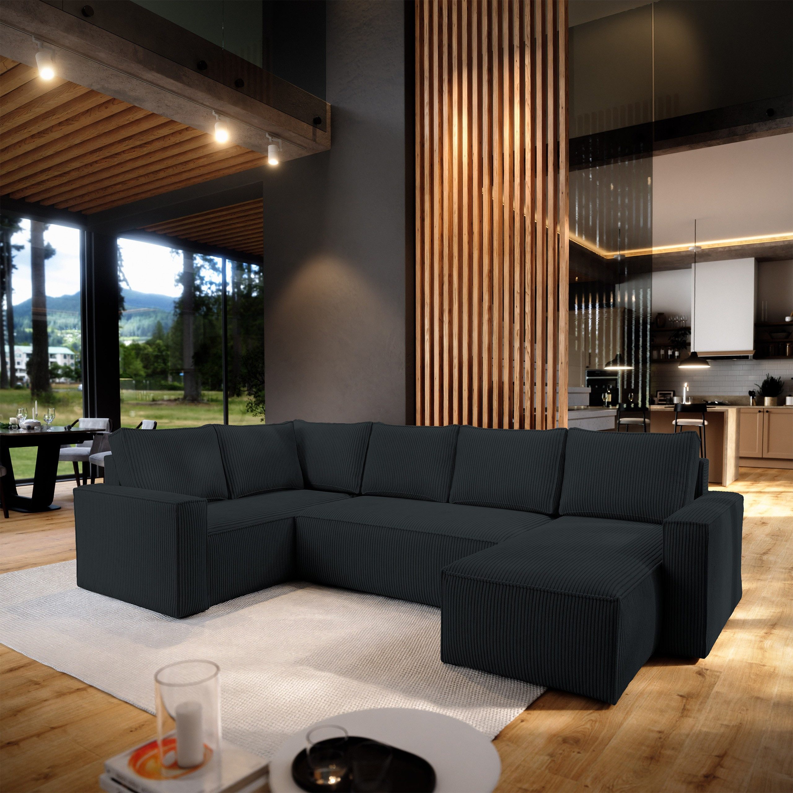 Masseno Ecksofa NORENA mit Schlaffunktion U-Form, günstig online kaufen