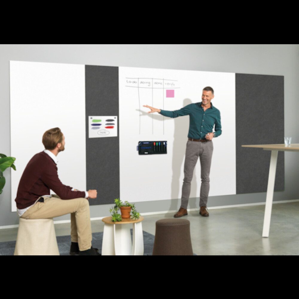 magnetoplan® Anzeigetafel Wandtafel Infinity Wall X Acoustics - 98x198cm - Anthrazit (1-St)