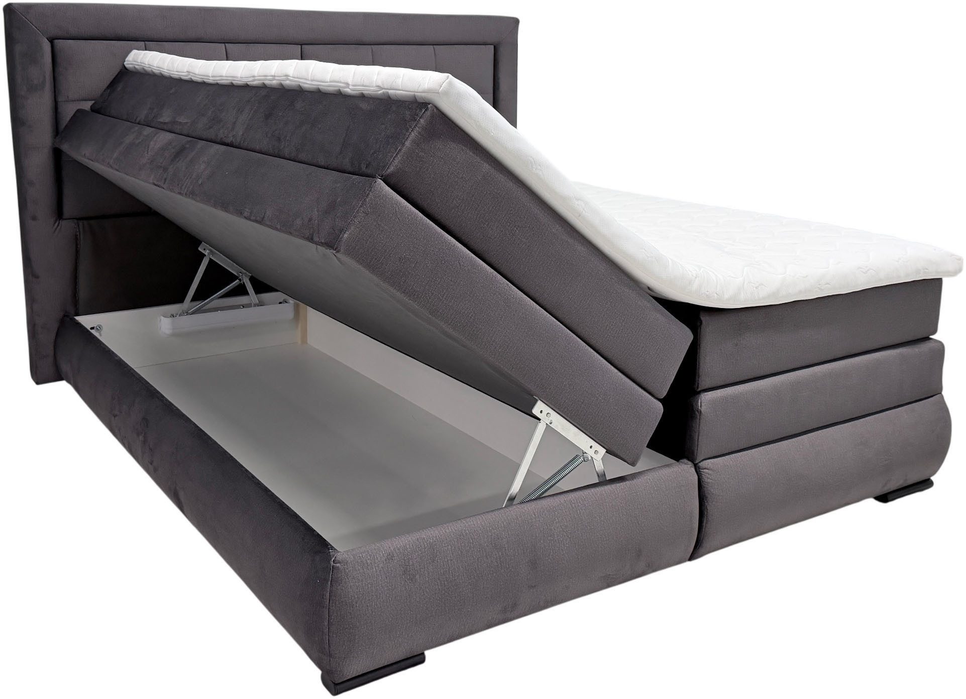 OTTO home Boxspringbett MIVVA, in H3, H4 oder Hmix H3/H4, wahlweise mit oder ohne LED-Leuchten