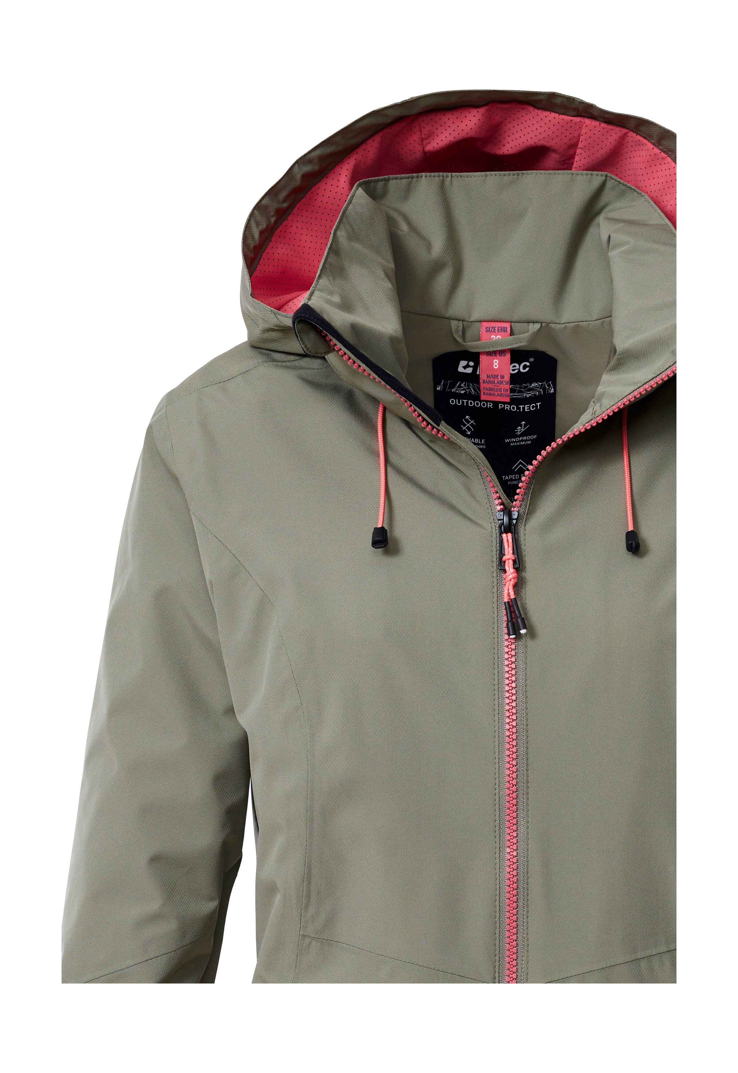 Killtec Outdoorjacke Damen Regenjacke OOKS 1 Leichte, wasser- und winddichte Jacke, atmungsaktiv, abnehmbare Kapuze