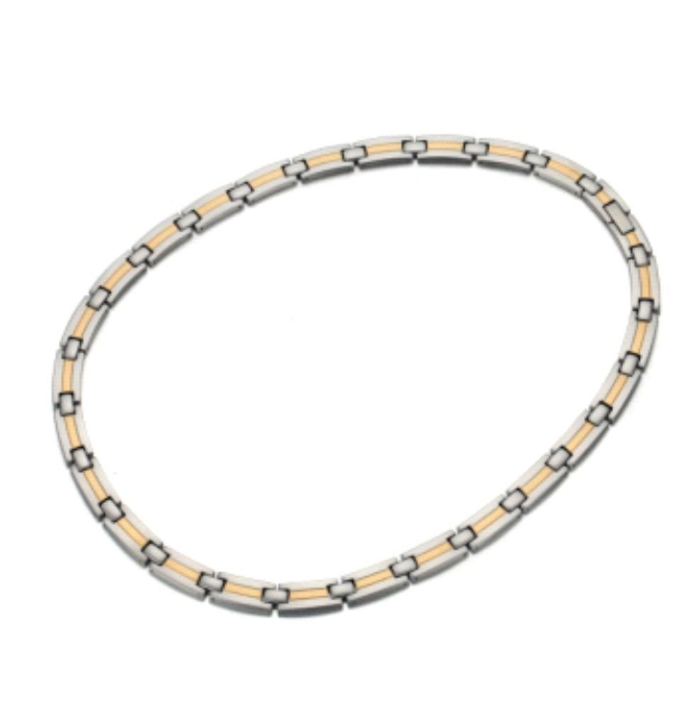 Vivance Collier Titanium "Classic Line" Collier, bicolor vergoldet, aus Titan
