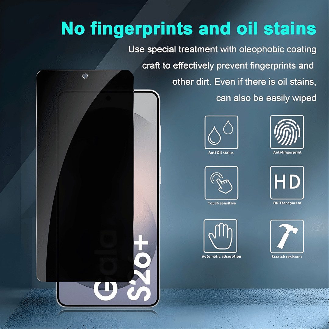 SmartUP Displayschutzglas 2X Blickschutz für Samsung Galaxy S26 Plus Panzerfolie Privacy Display für Samsung Galaxy S26 Plus, 2 Stück, Anti-Spy, Blickschutz, Pr – Bild 3 von 5