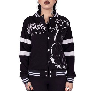 Heartless Collegejacke Moon Kitty Gothic Okkult Symbole Katze Moon Child