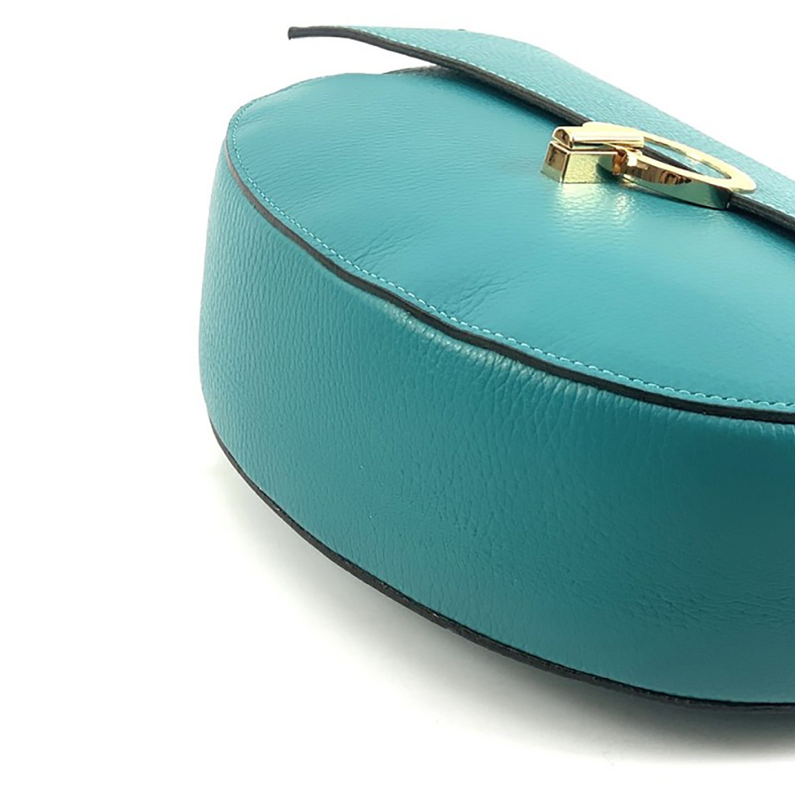 FLORENCE Umhängetasche Florence Umhängetasche Satteltasche (Umhängetasche), Damen, Jugend Umhängetasche, Citytasche Leder, türkis ca. 30cm x 22cm