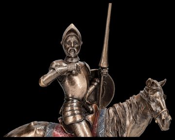 Figuren Shop GmbH Dekofigur Don Quijote Figur auf Pferd mit Lanze - Veronese - Dekofigur Ritter