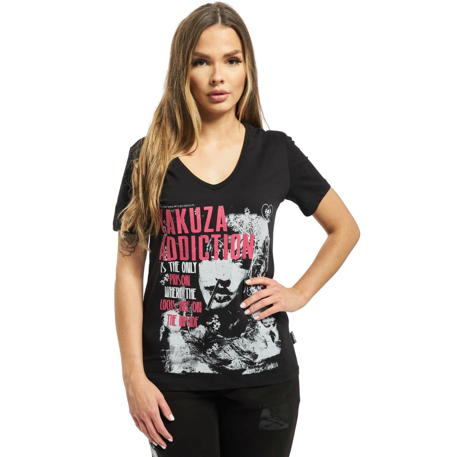 YAKUZA V-Shirt Addiction schwarz | V-Shirts