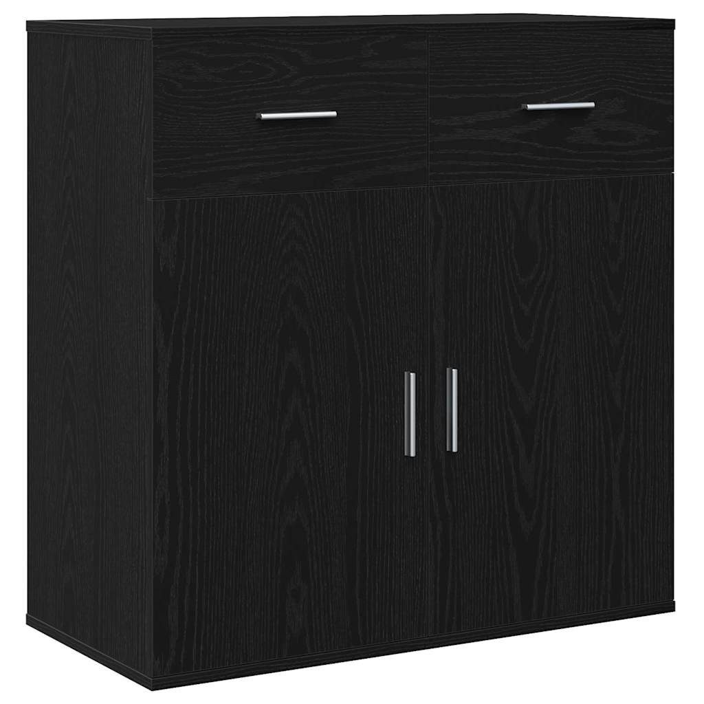 vidaXL Sideboard Sideboard Schwarz Eichen-Optik 78 x 38 x 80 cm Holzwerksto günstig online kaufen