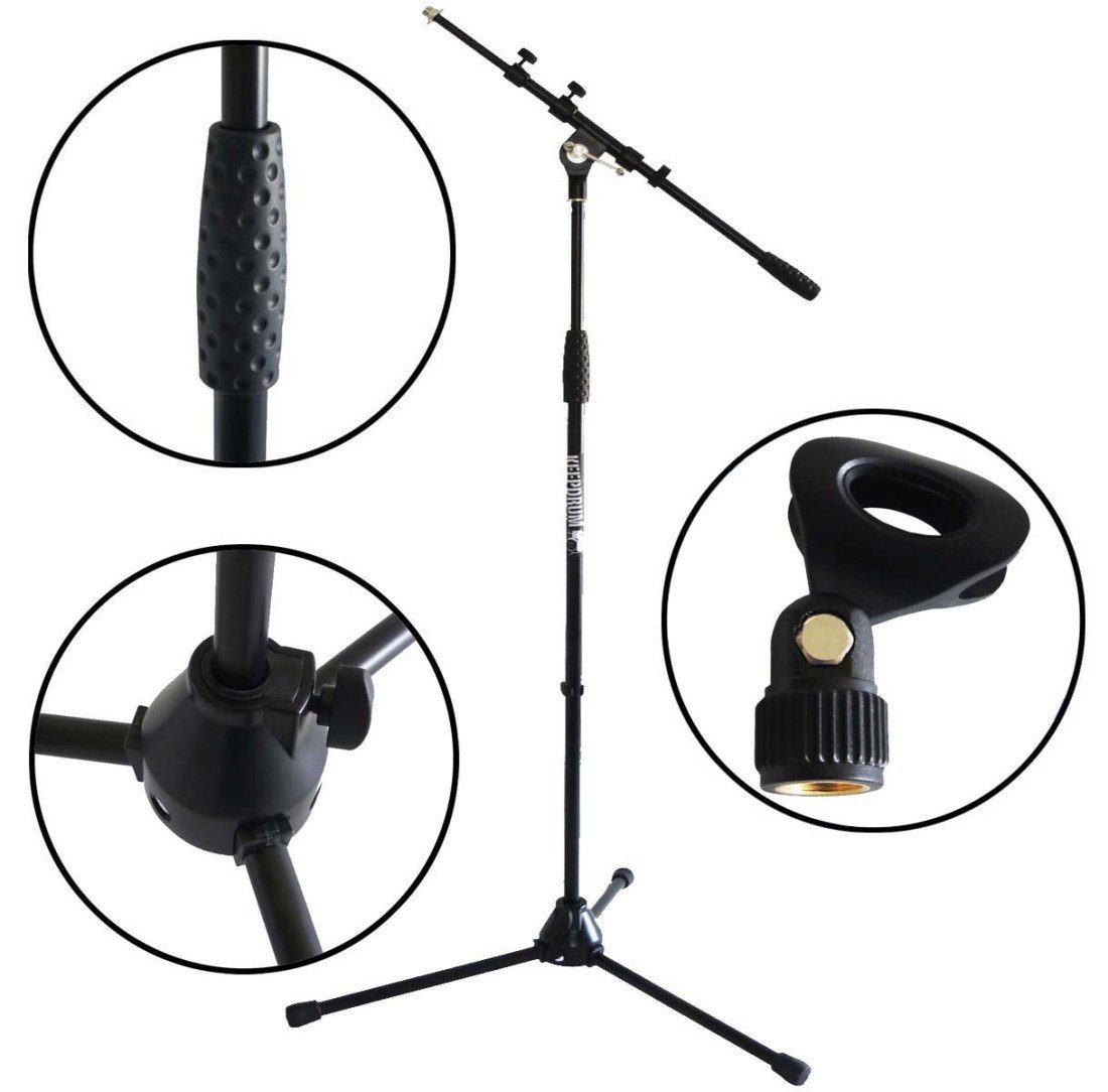Mikrofonständer keepdrum MS106 BK Mikrofonständer mit Mikrofonklemme