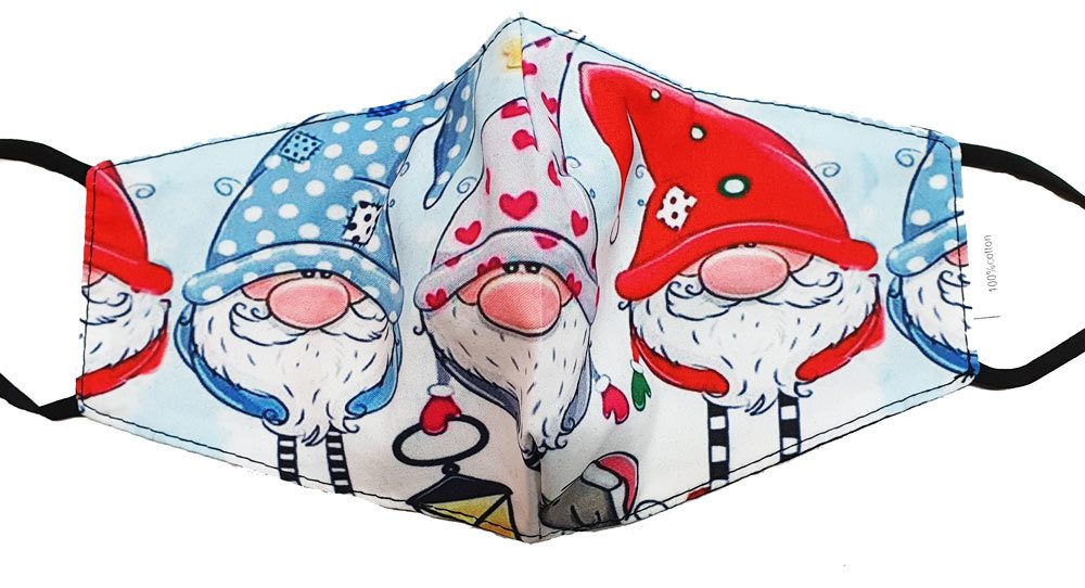 Trachtenland Verkleidungsmaske Weihnachtsmaske Mund Nase Stoffmaske Fashion Gesic