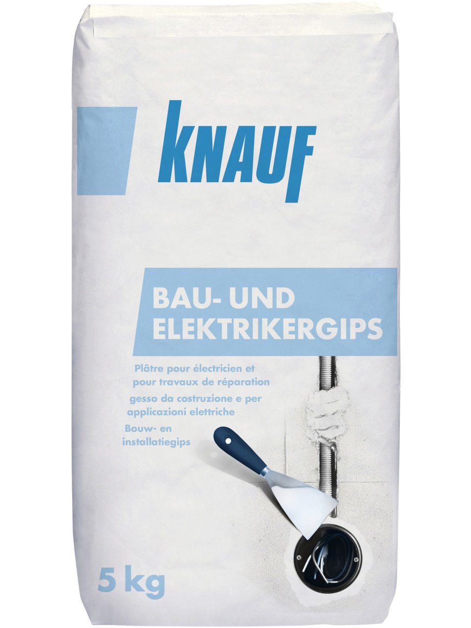 Gipsputz Knauf Bau- und Elektrikergips hellgrau, 5 kg