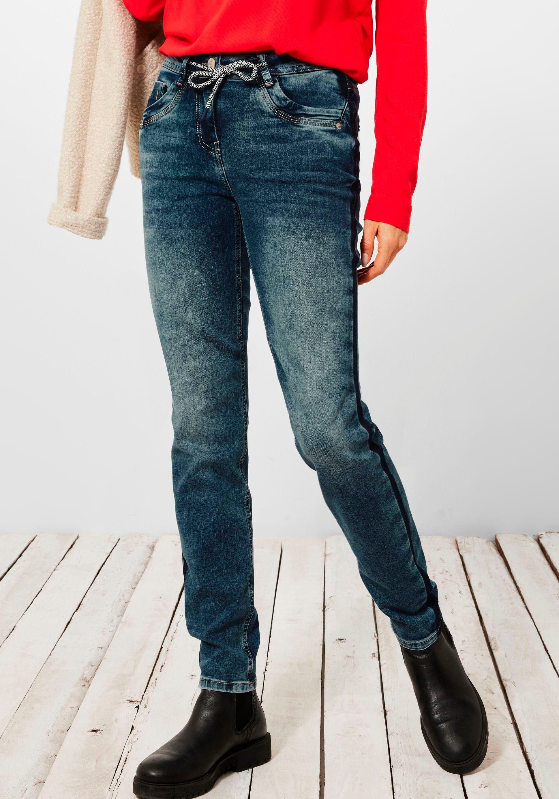 Cecil Slim-fit-Jeans »Style Toronto« mit seitlichem Galonstreifen