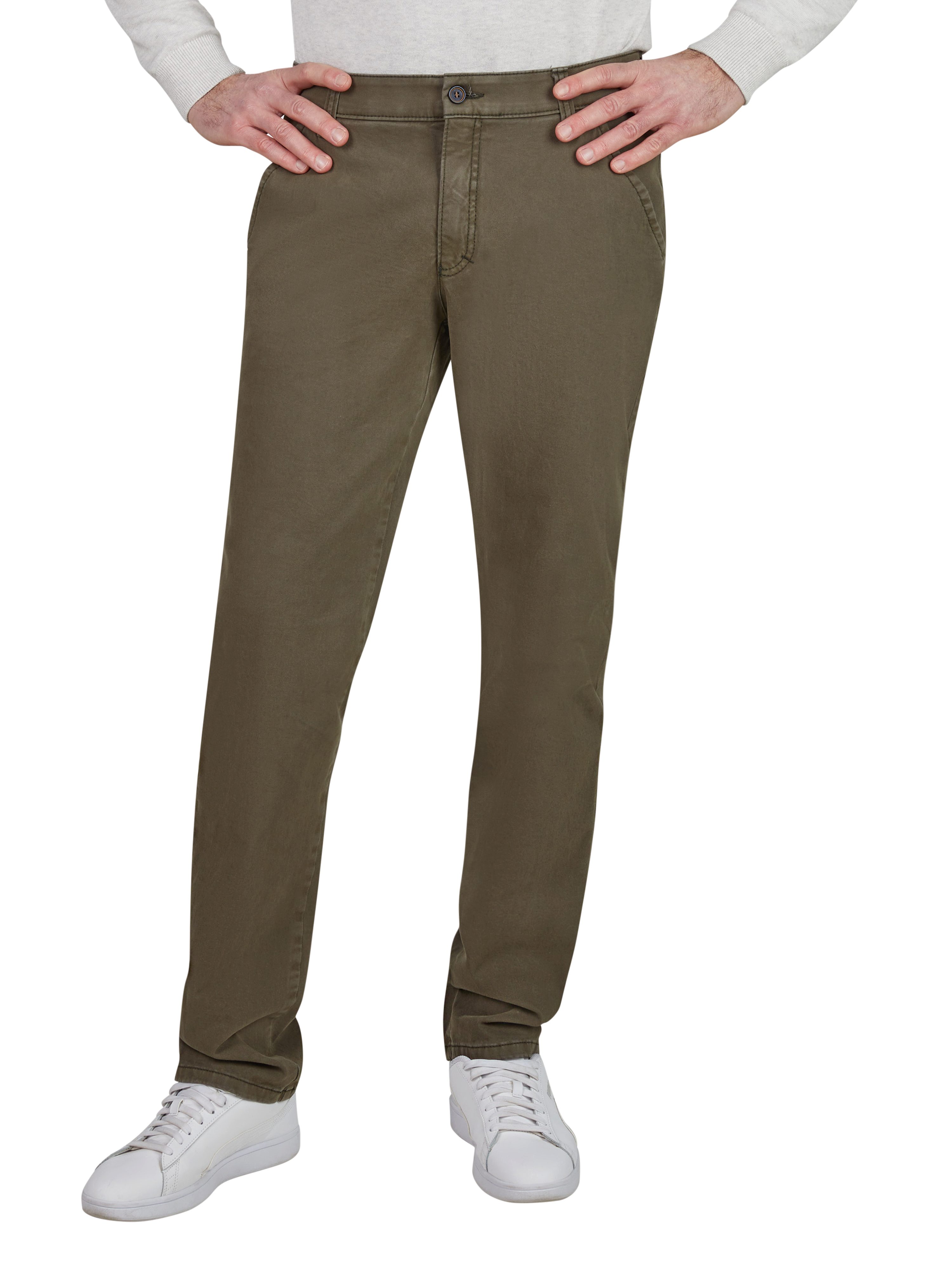 Chinohose Chino/Flat Front Hose GARVEY 8070 - grün - Herrenhose - 50