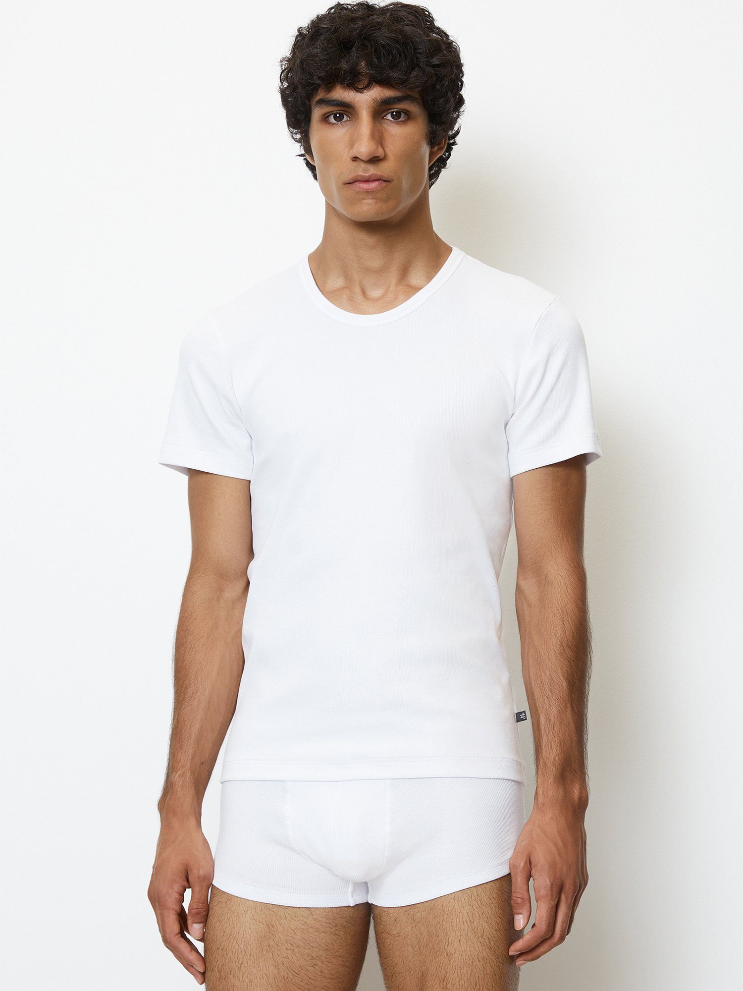 Marc O'Polo T-Shirt Iconic Rib (2-tlg) unterziehshirt unterhemd kurzarm