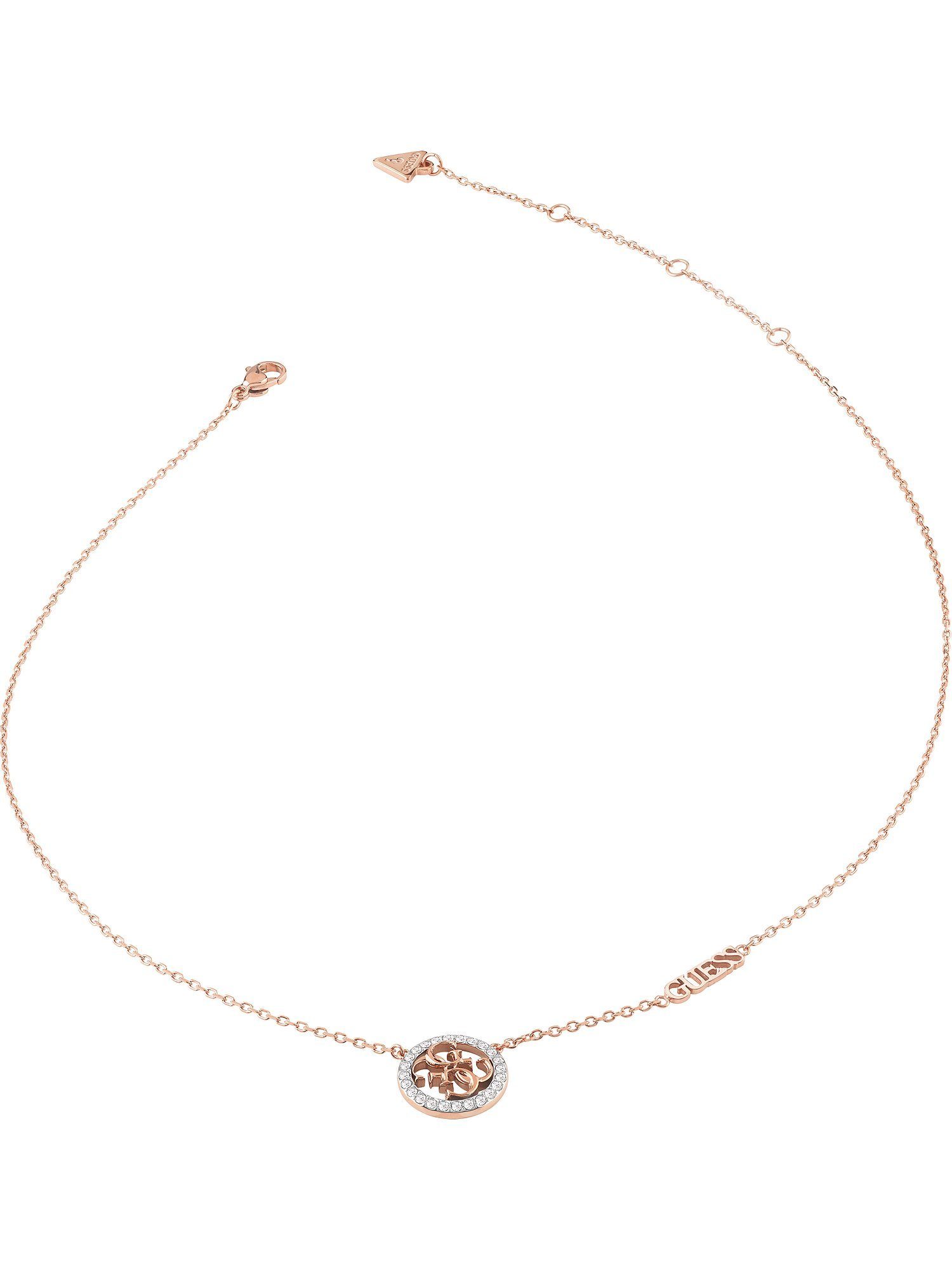 Guess Edelstahlkette Guess Damen-Kette Edelstahl Zirkonia