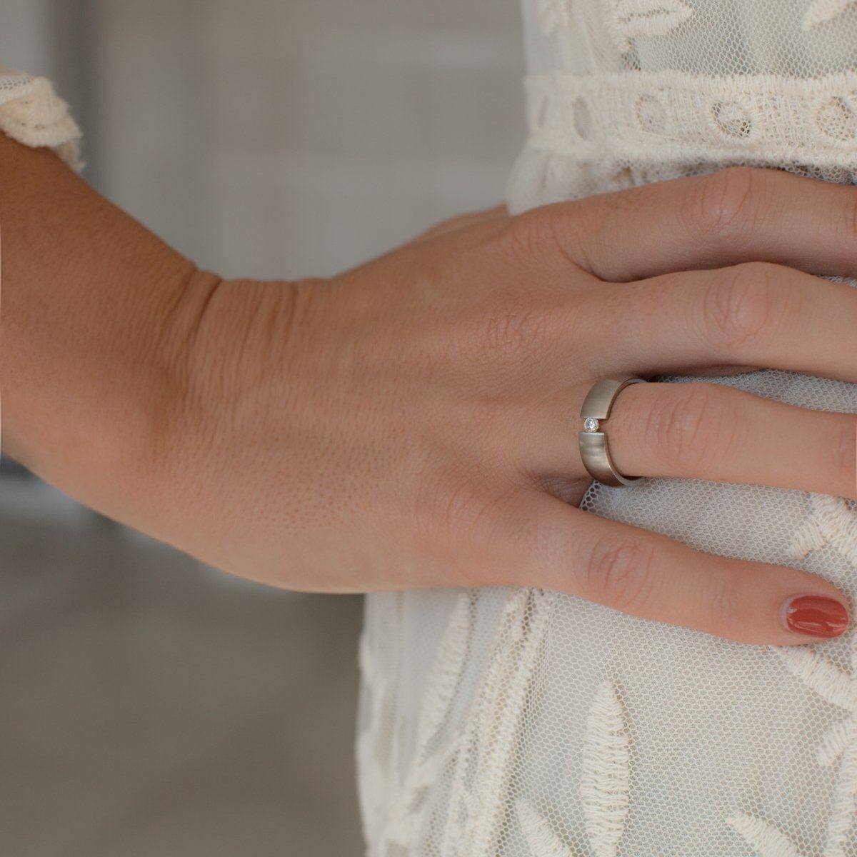 Trilani Fingerring silber, aus Edelstahl