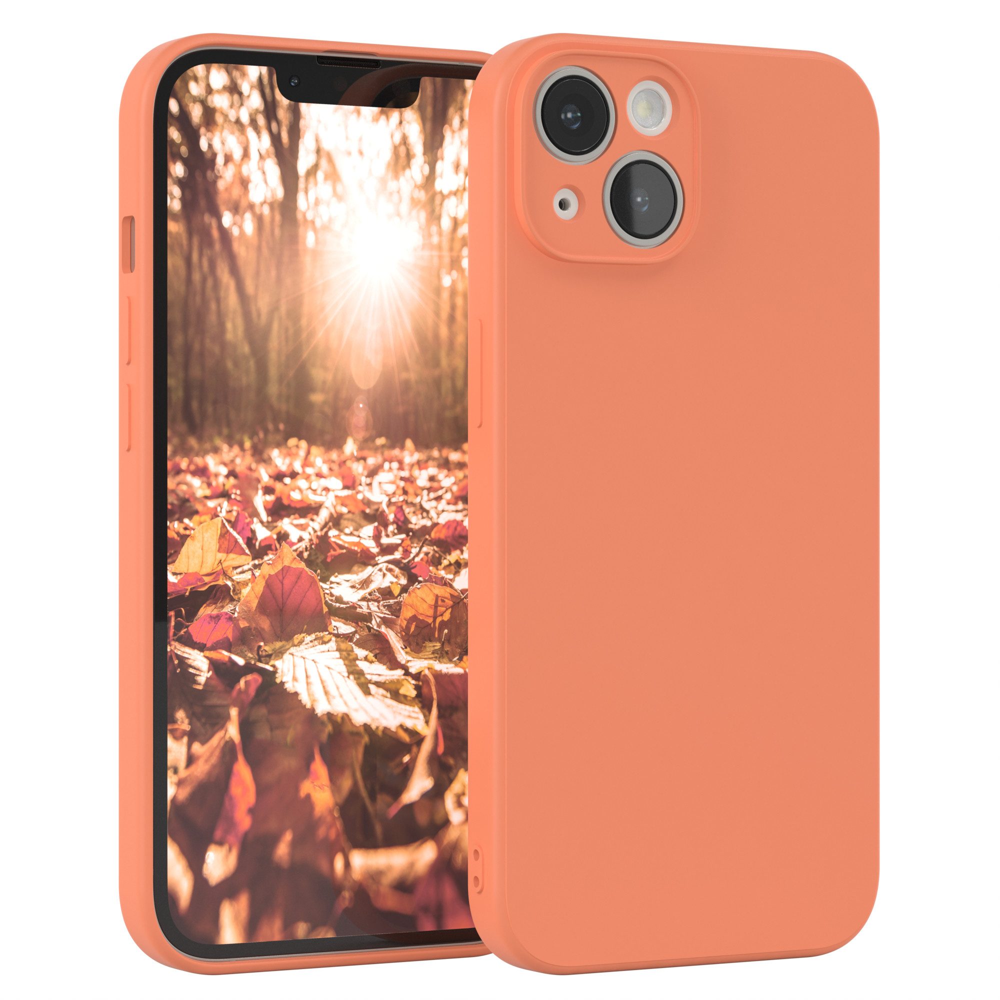 EAZY CASE Handyhülle TPU Hülle für Apple iPhone 14 6,1 Zoll, Schutzhülle mit Kameraschutz telefonhülle elastisch bumper tpu Orange