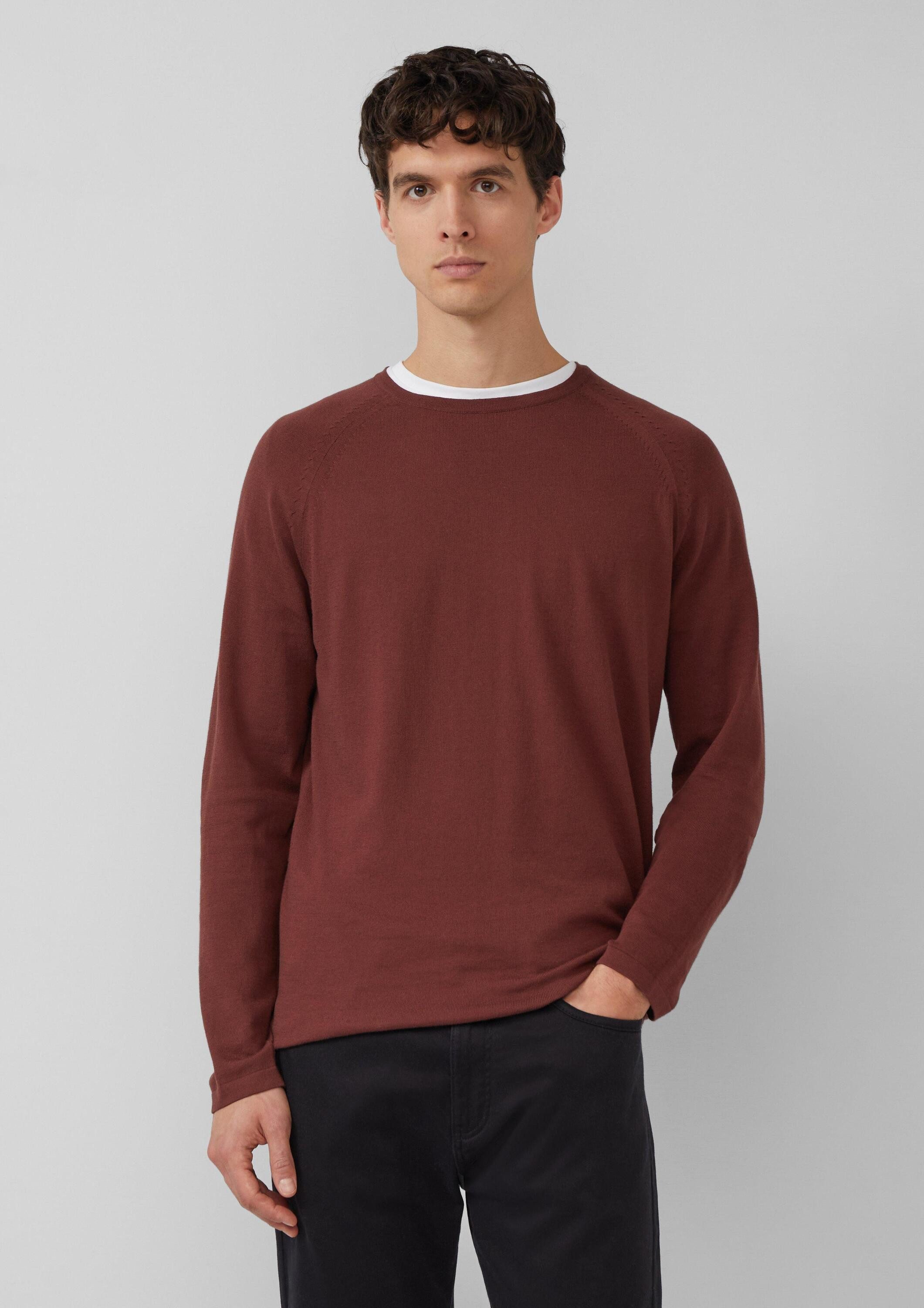 s.Oliver Longpullover Strickpullover Raglanpullover aus reiner Baumwolle