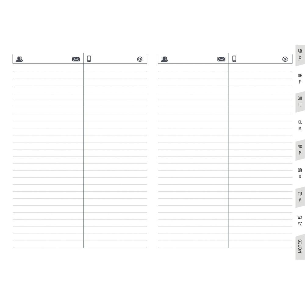 Quo Vadis Notizbuch Quo Vadis Telefonverzeichnisse für Kalender Trinote Format: 18 x 24 cm