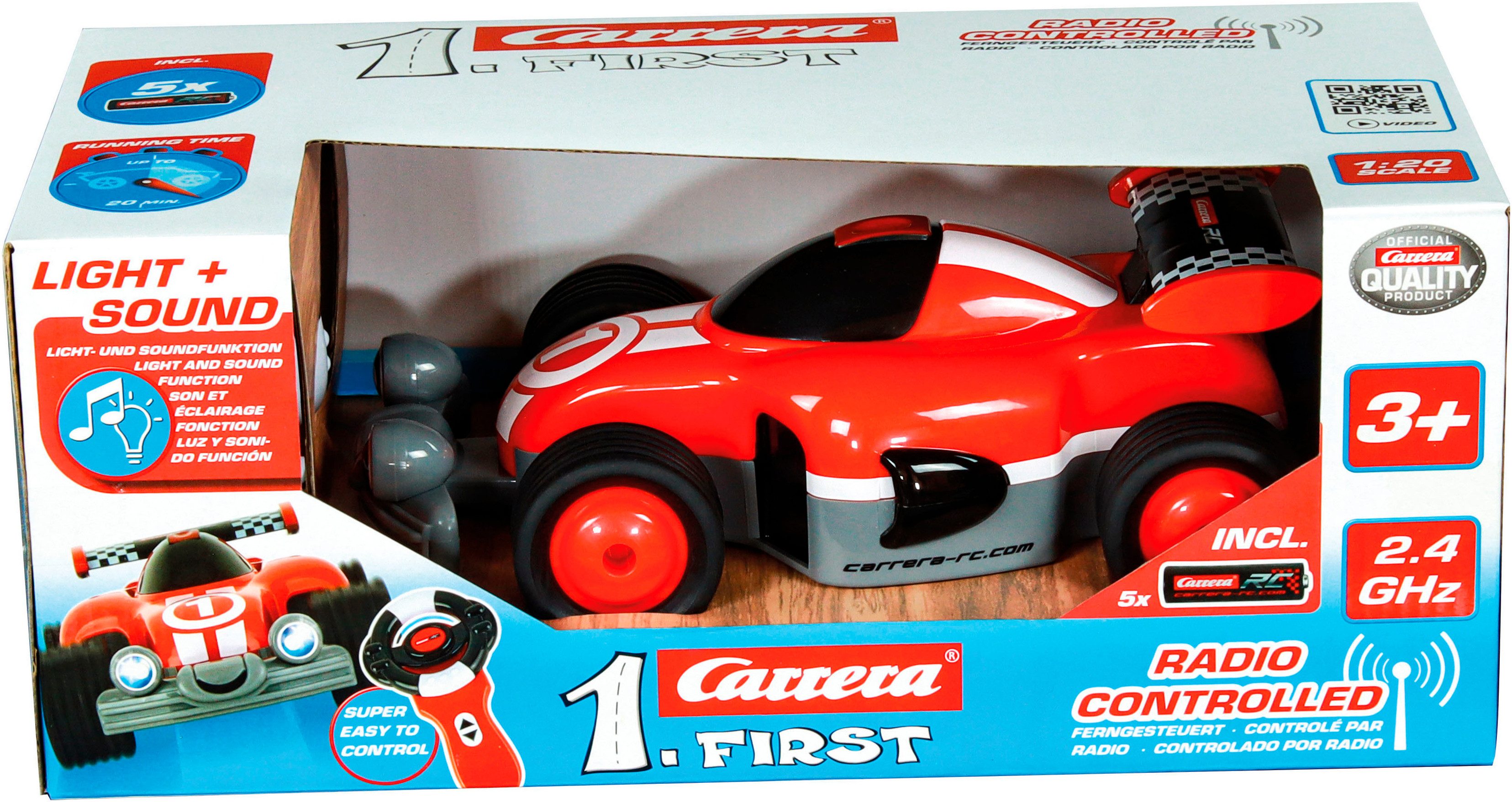 Carrera® RC-Auto Carrera® First, First RC Racer, 2,4 GHz, mit Licht- und Soundeffekt